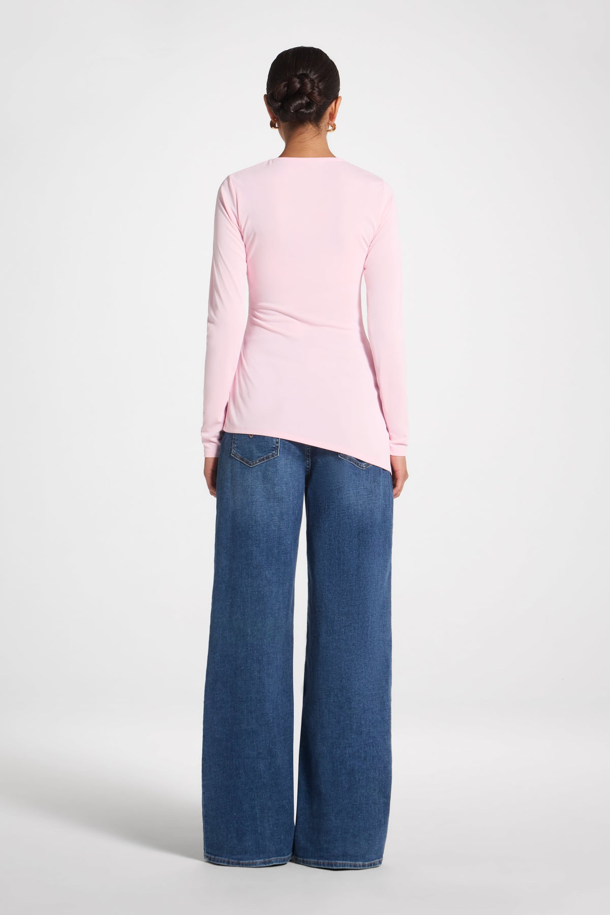 Asymmetrical Pleat Top - Pink Abayas Veiled