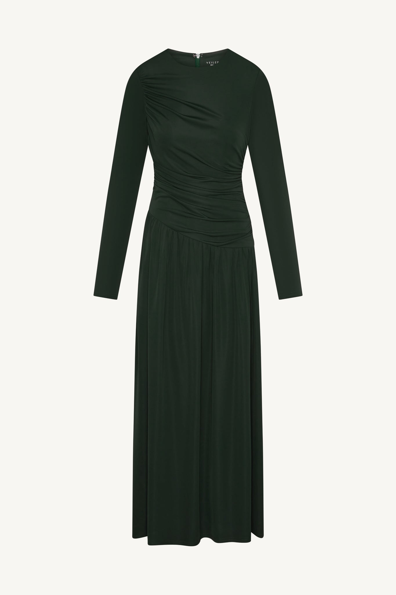 Asymmetrical Waist Rouched Maxi Dress - Lilas Abayas Veiled