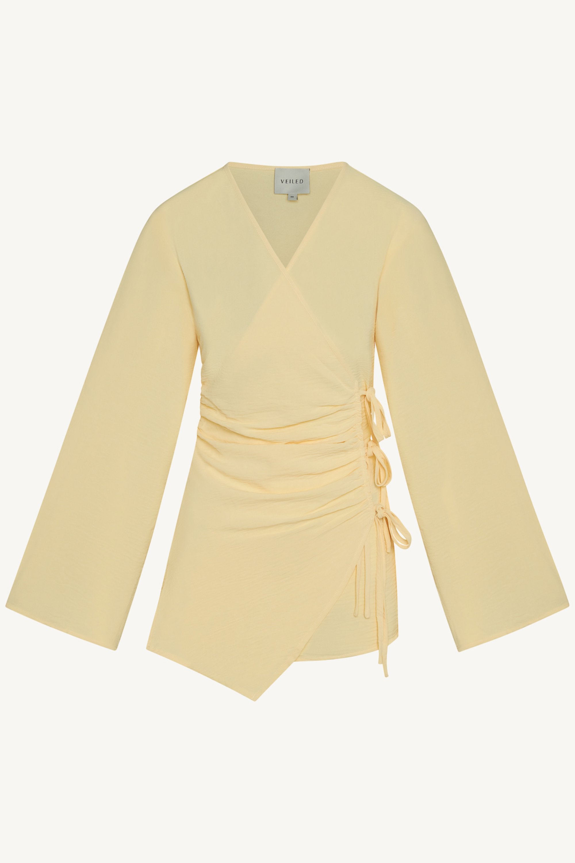 Ayla Asymmetric Tie Top - Butter Abayas Veiled