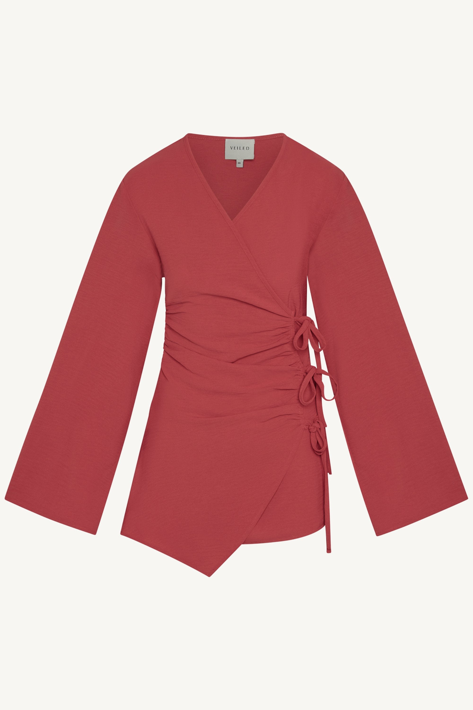 Ayla Asymmetric Tie Top - Watermelon Abayas Veiled