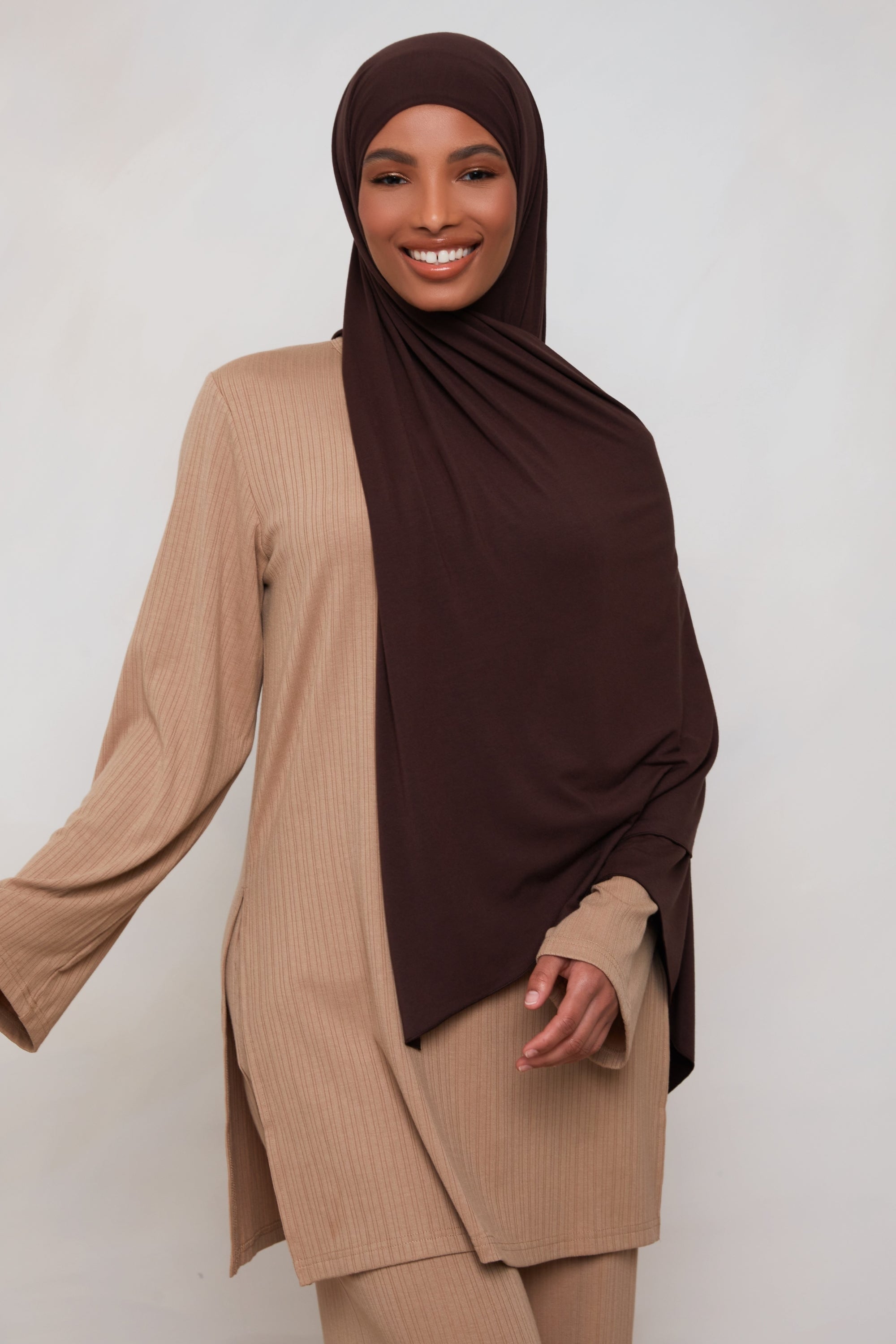 Bamboo Jersey Hijab - Chocolate Plum epschoolboard 