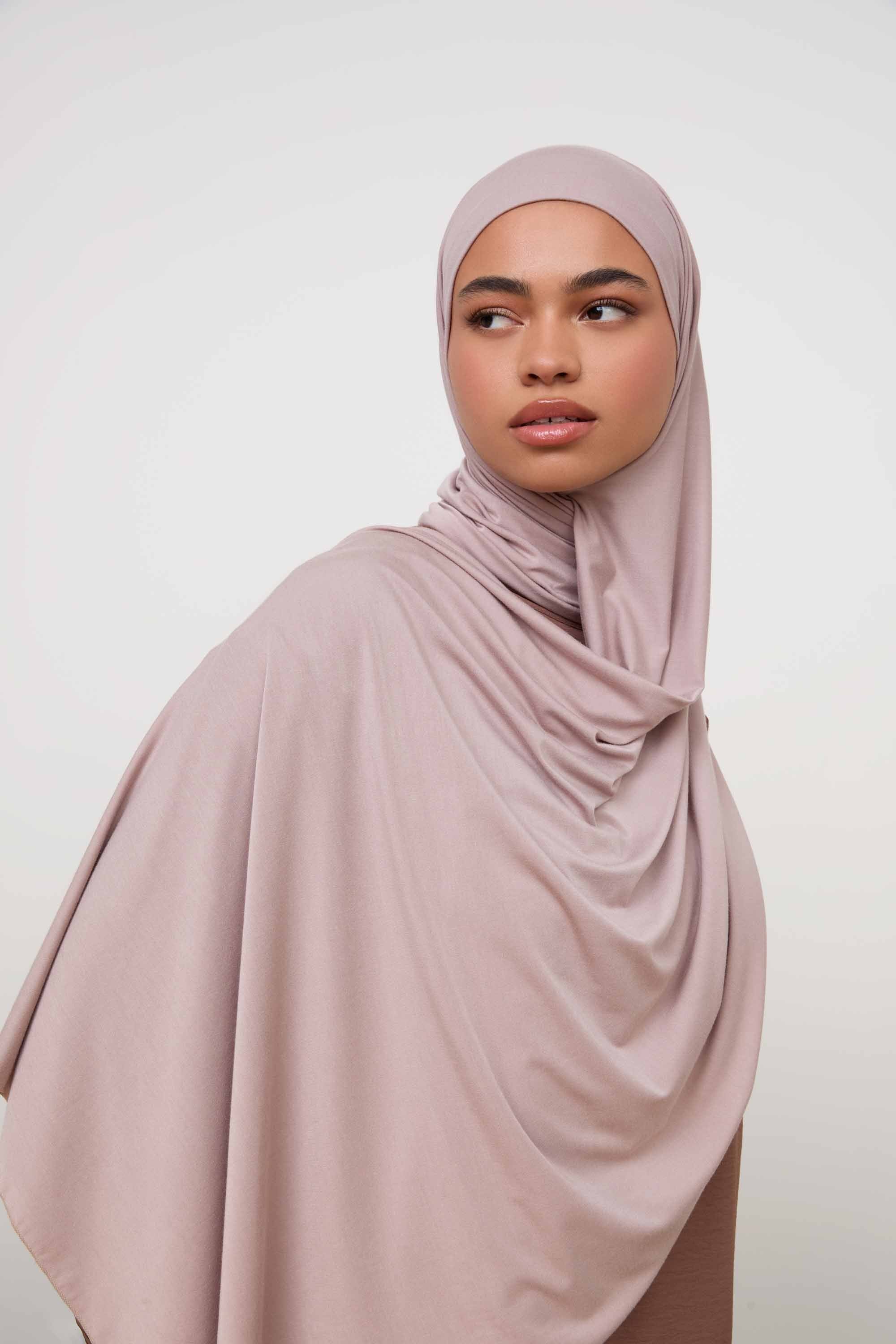 Bamboo Jersey Hijab - Cobblestone Hijabs Veiled