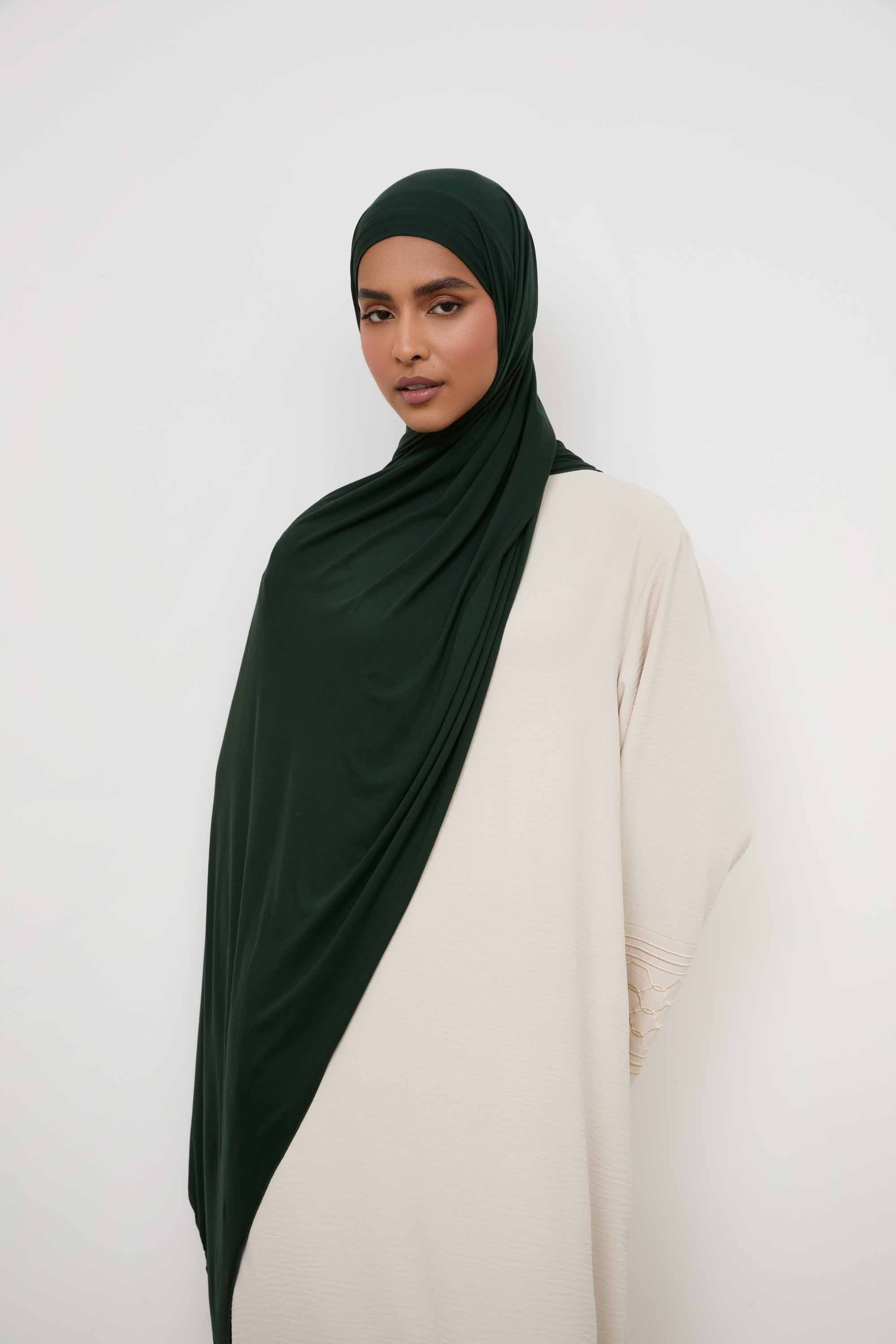 Bamboo Jersey Hijab - Dark Ivy Hijabs Veiled