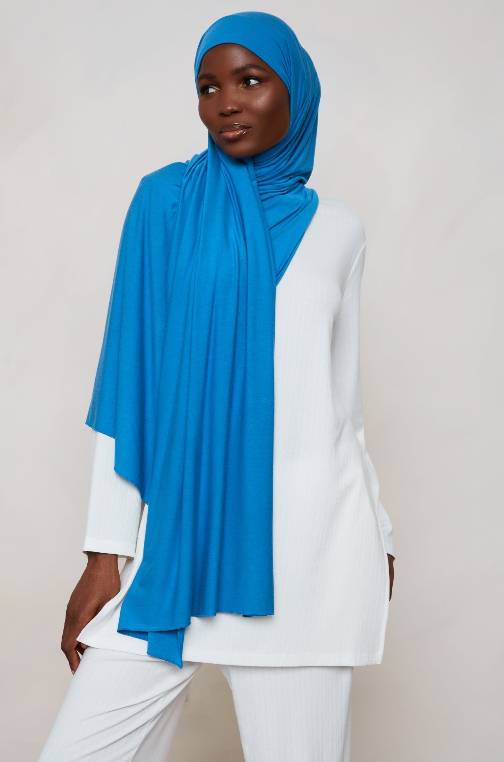 Bamboo Jersey Hijab - Sea of Belize Veiled