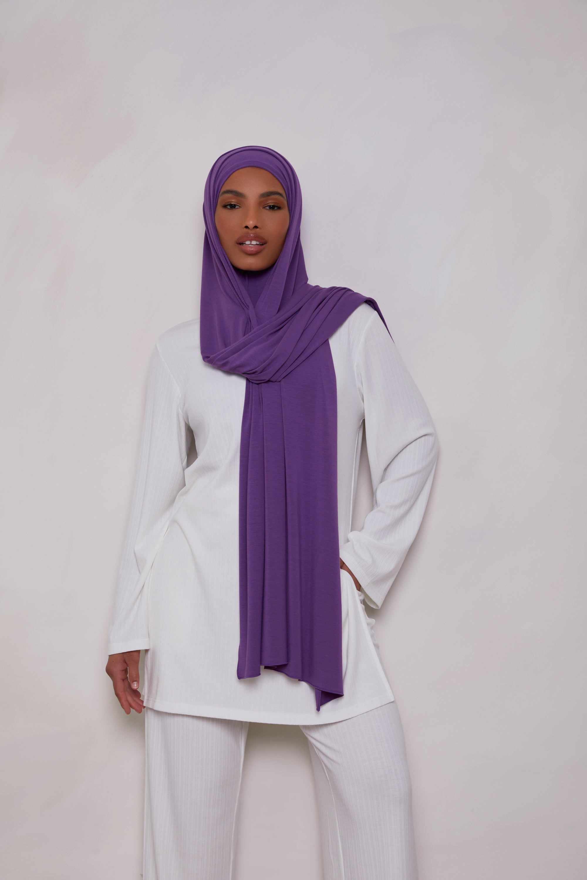 Bamboo Jersey Hijab - Spiced Plum Veiled