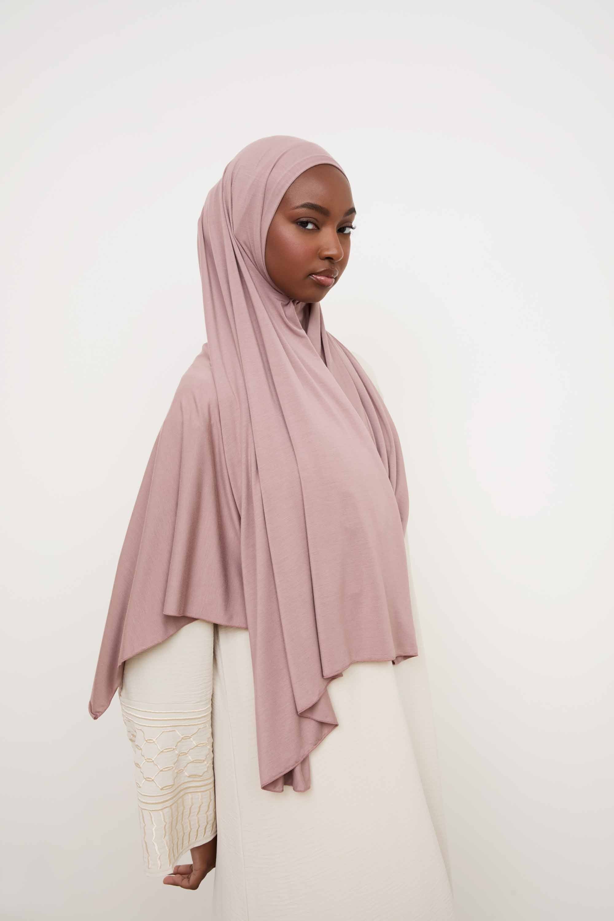Bamboo Jersey Hijab - Truffle Hijabs Veiled