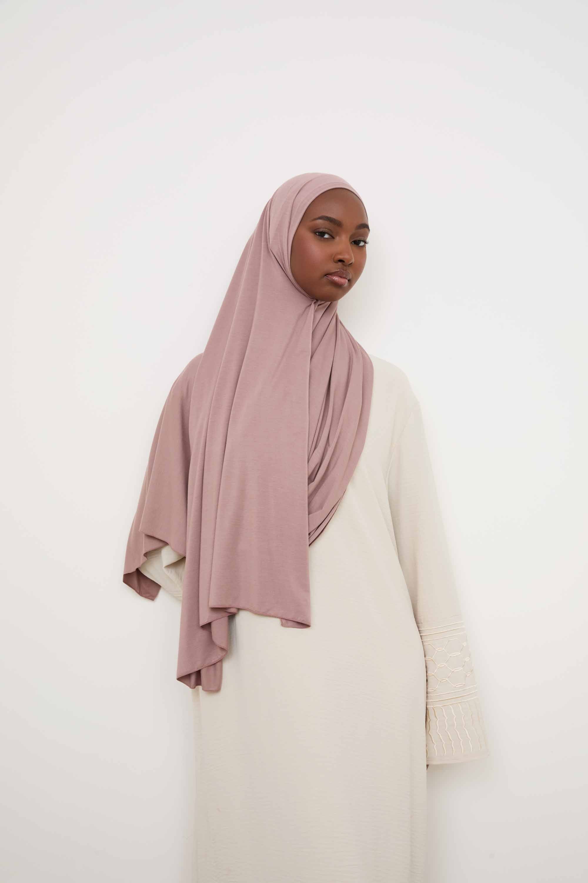 Bamboo Jersey Hijab - Truffle Hijabs Veiled