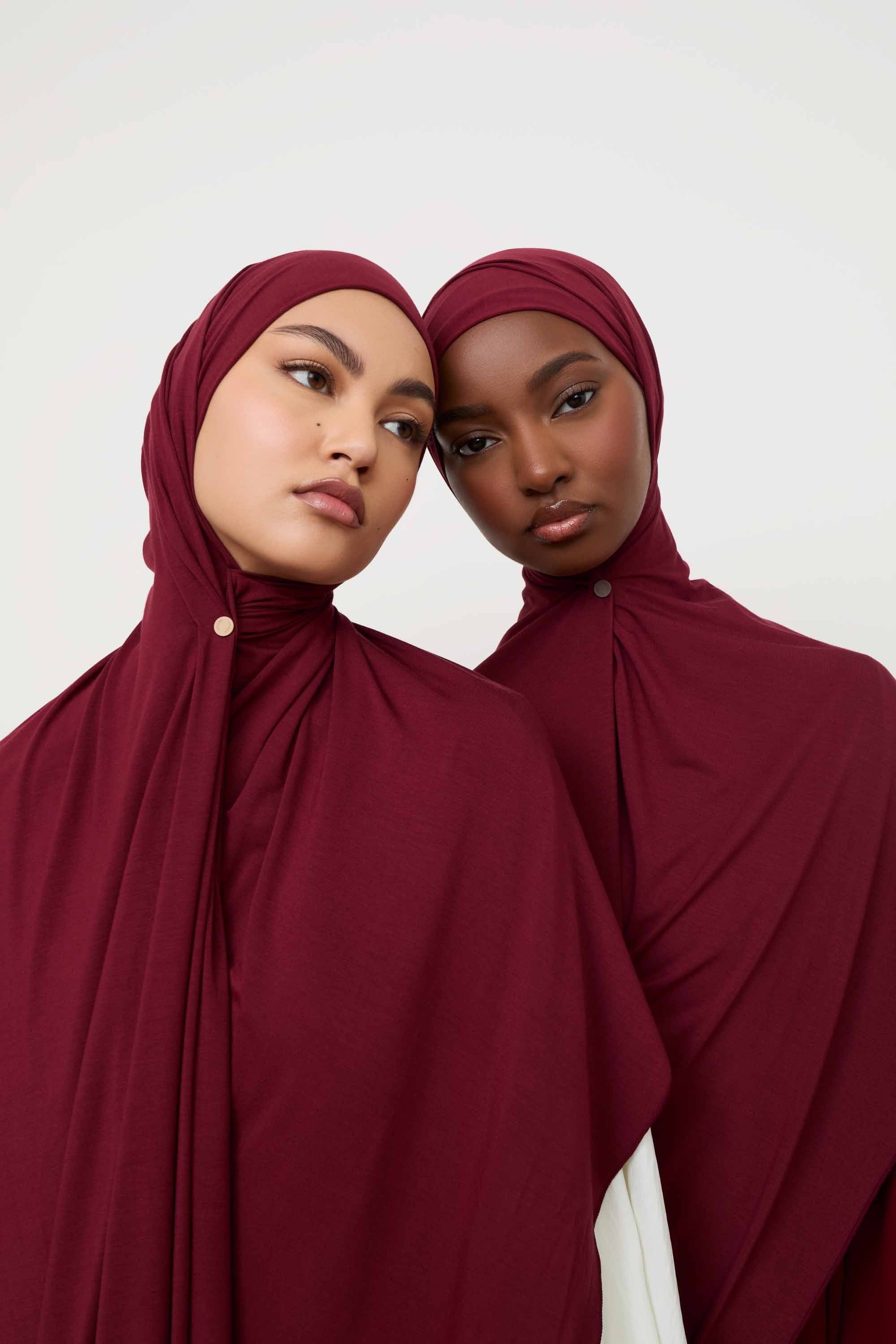 Bamboo Jersey Hijab - Truffle Cherry Hijabs Veiled