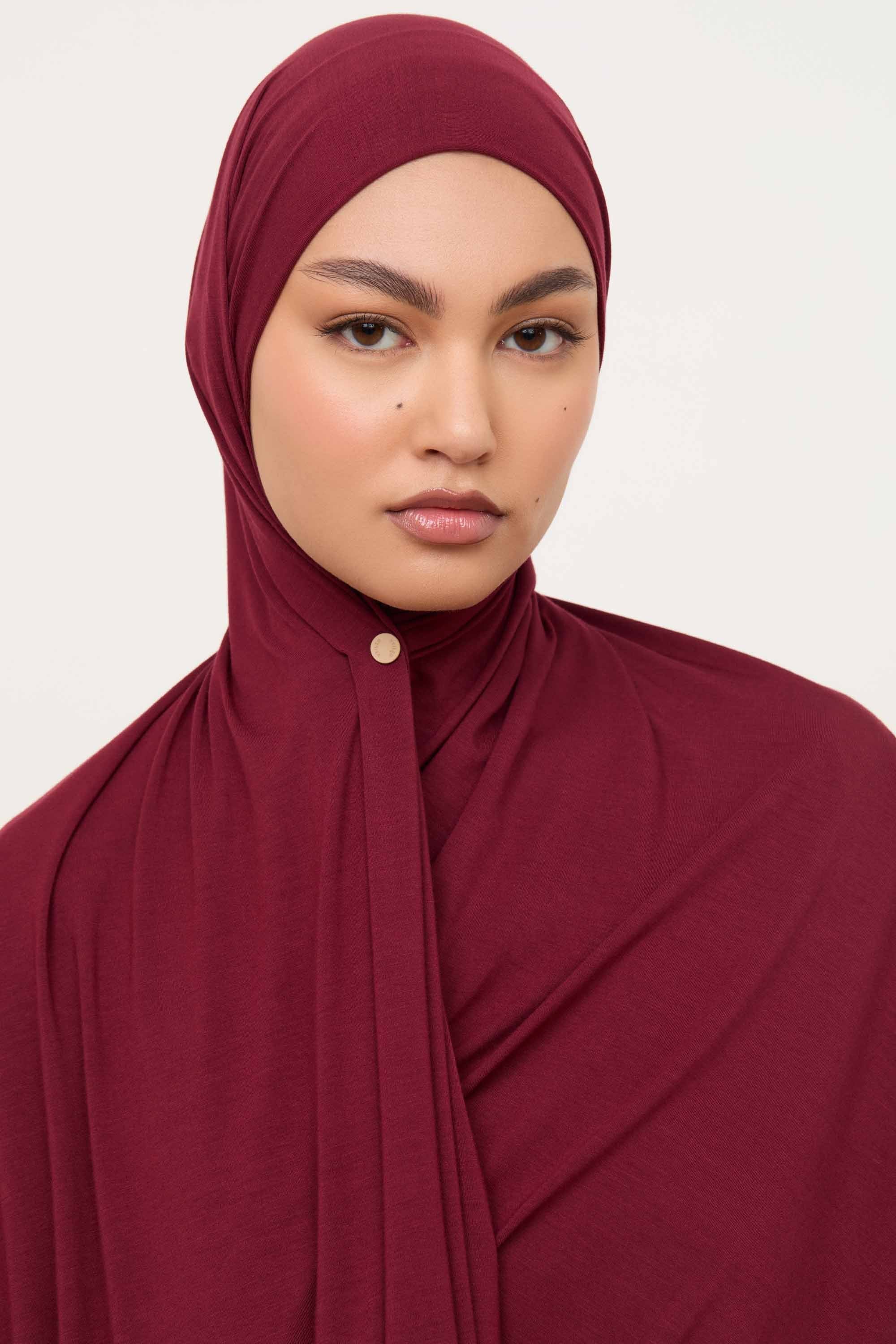 Bamboo Jersey Hijab - Truffle Cherry Hijabs Veiled