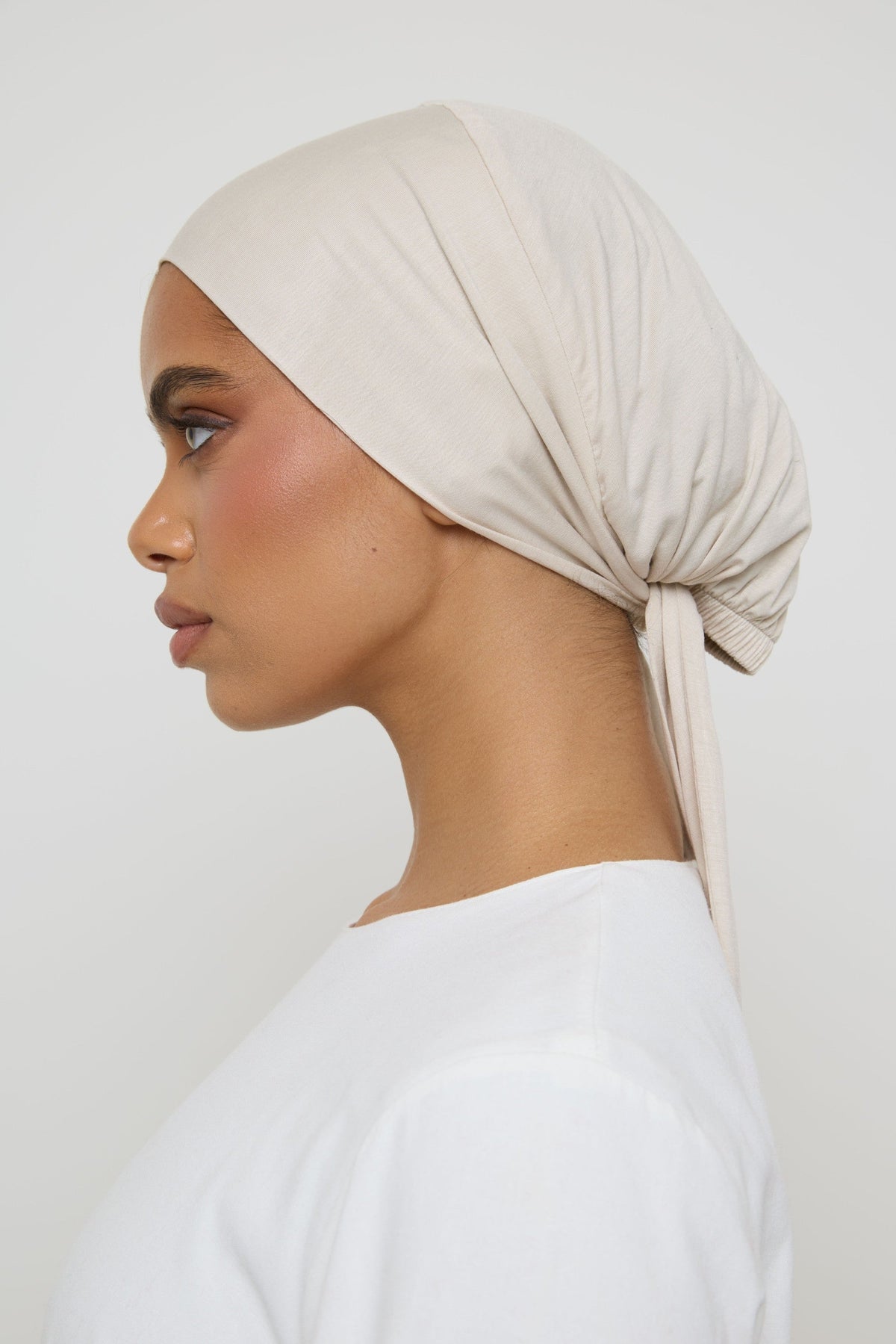 Bamboo Jersey Tie Back Undercap - Oak Undercap Veiled
