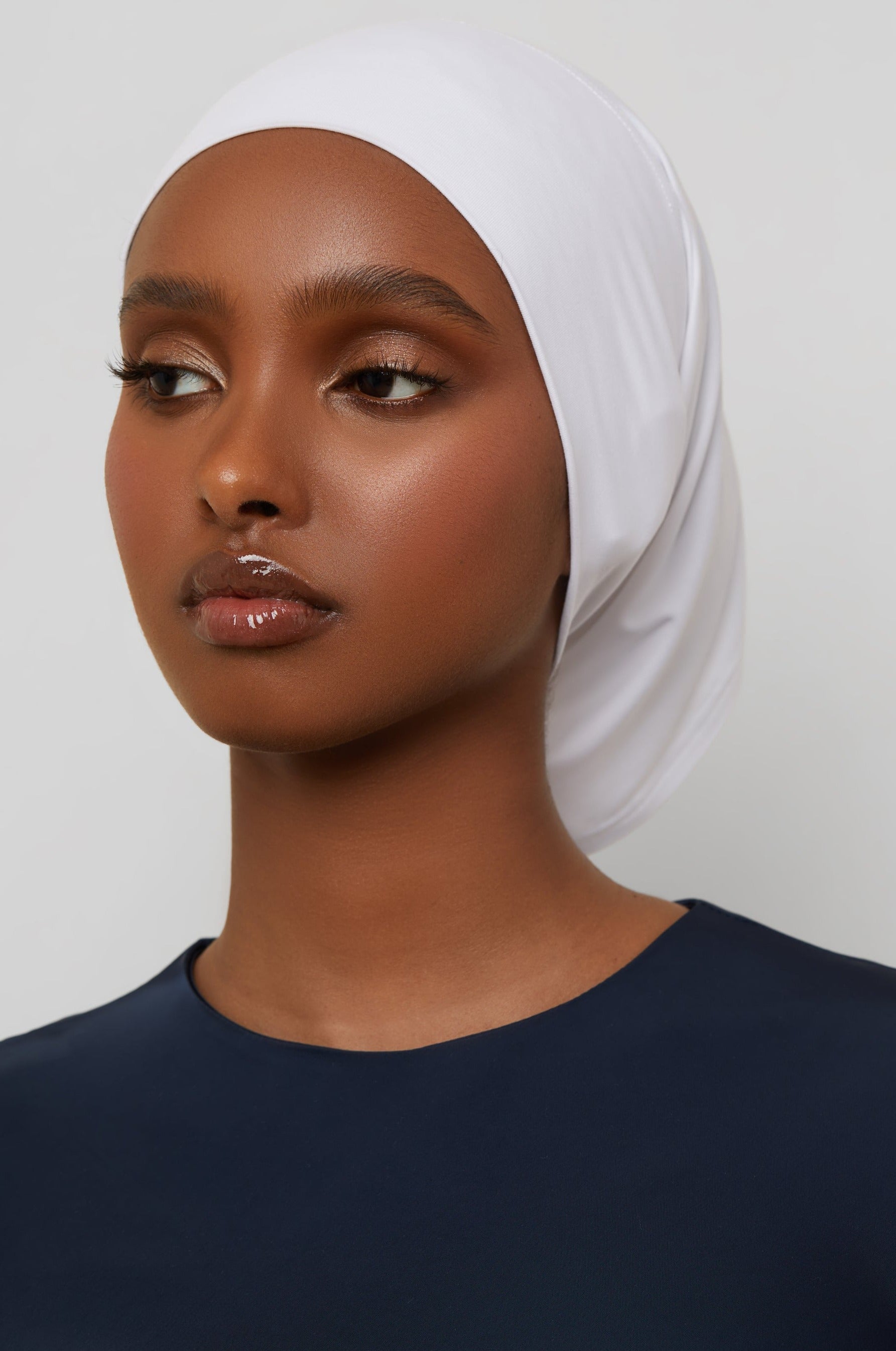 Bamboo Jersey Undercap - White Veiled