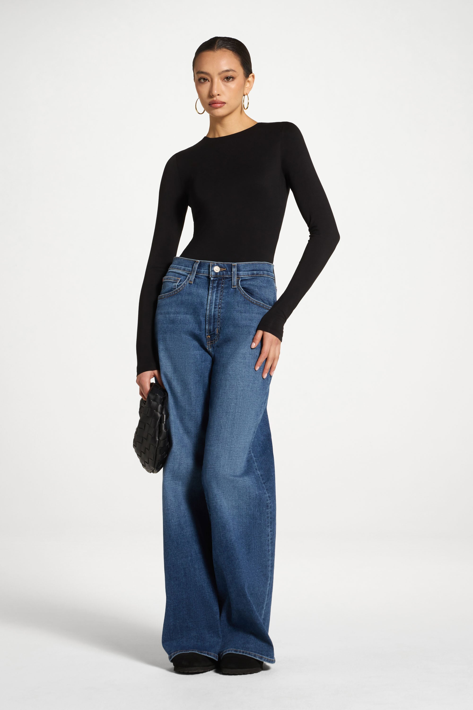 Bamboo Long Sleeve Bodysuit - Black Abayas Veiled