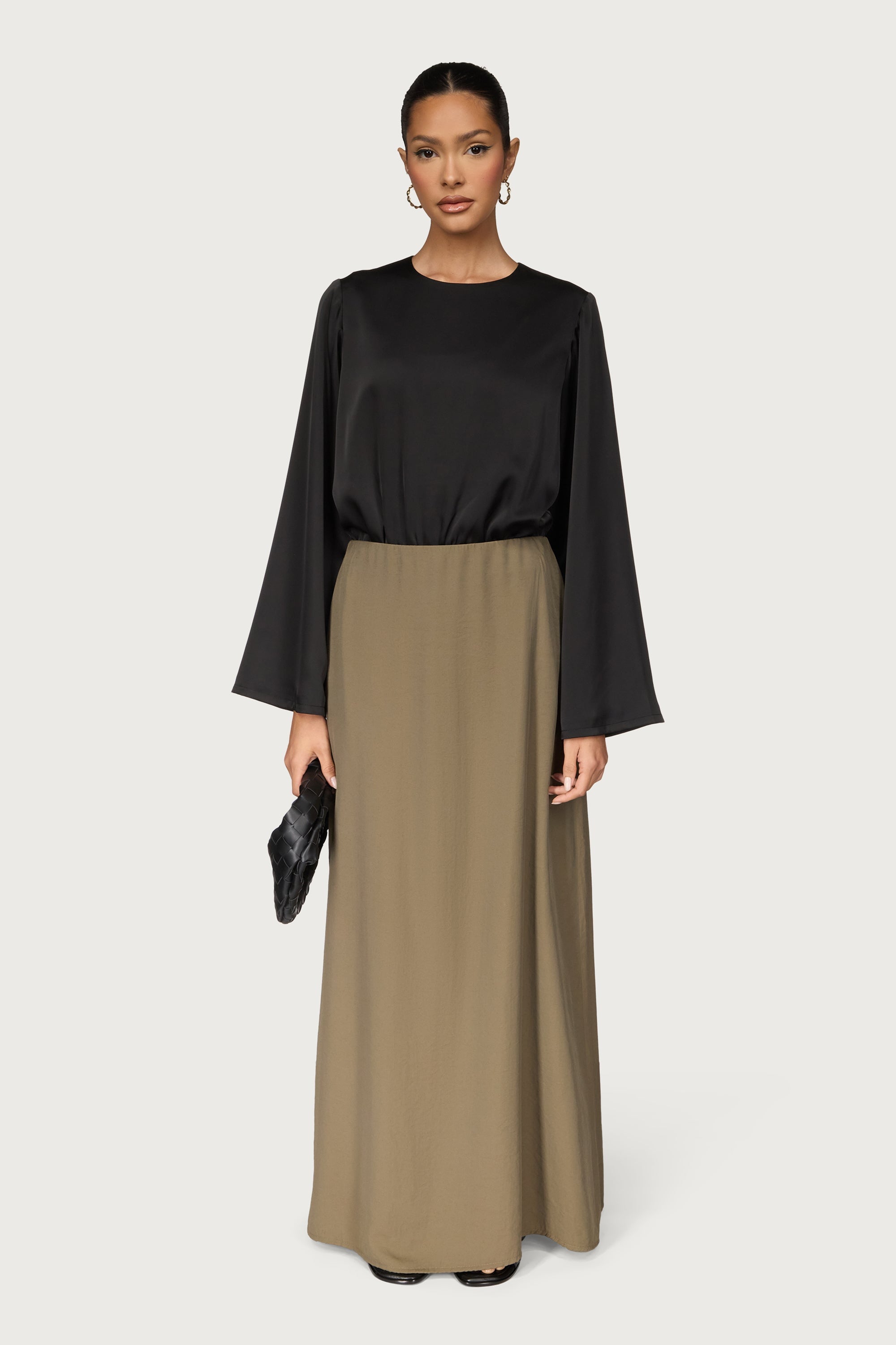 Bamboo Maxi Skirt - Olive Dresses Veiled