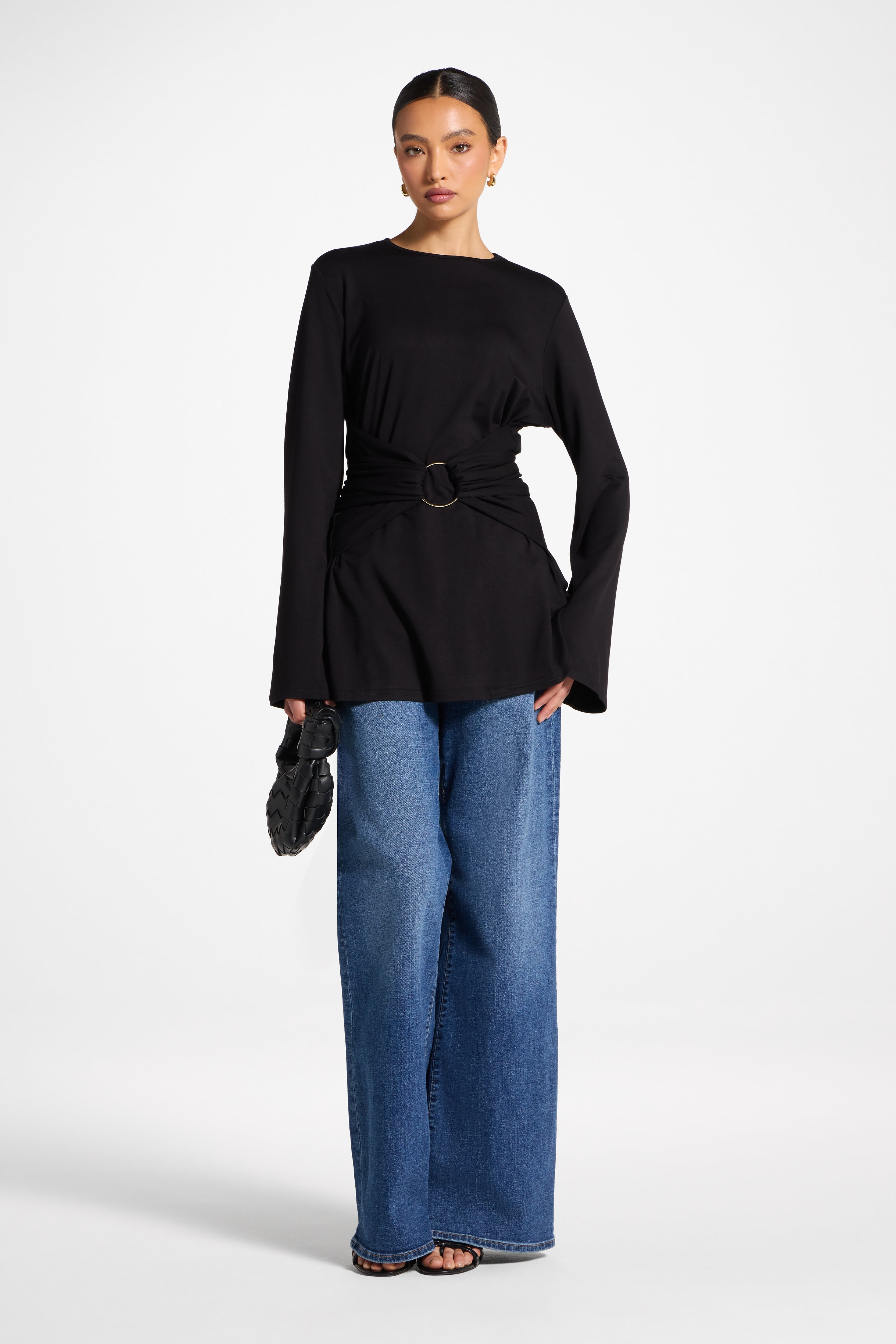 Bamboo Ring Top - Black Abayas Veiled