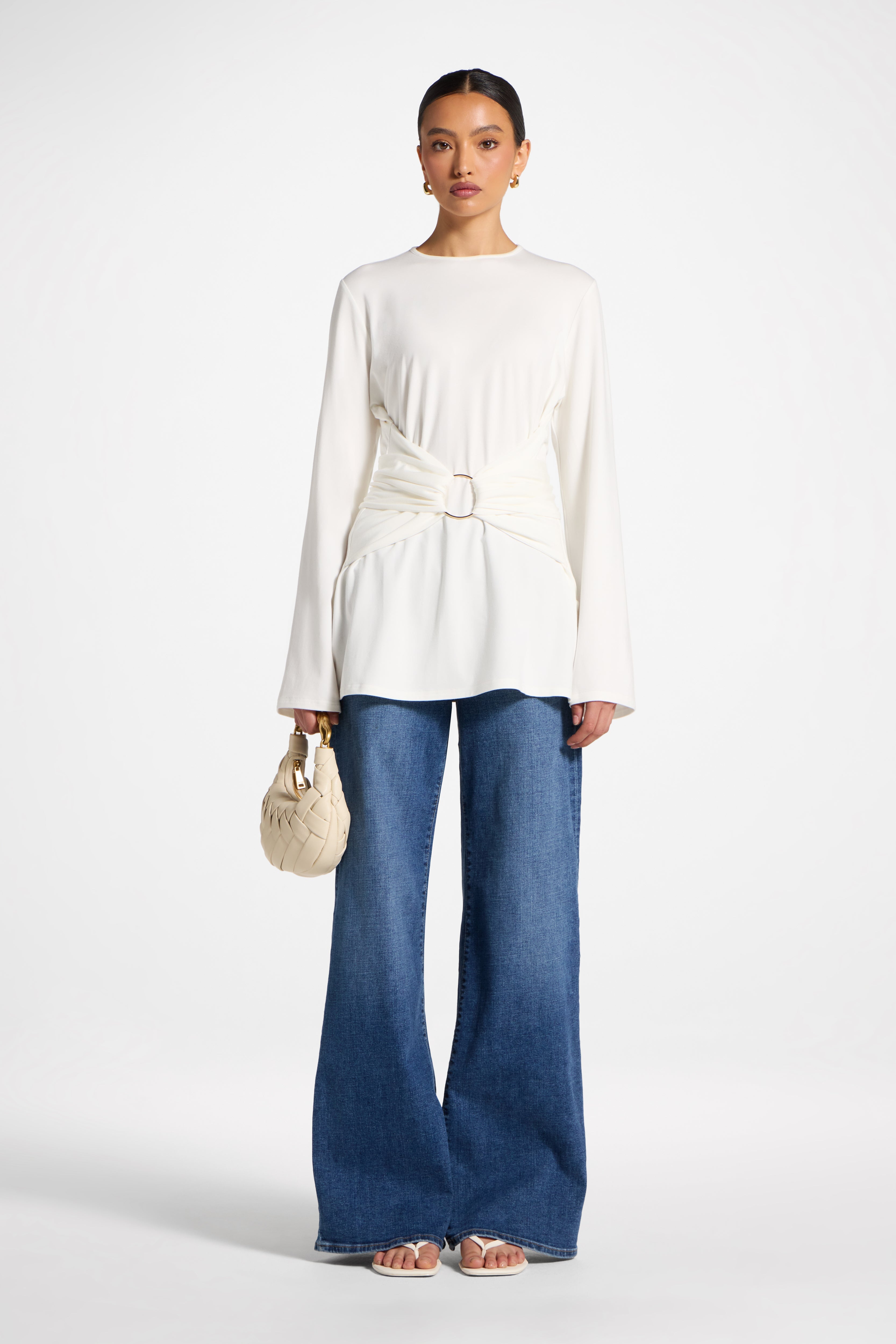 Bamboo Ring Top - White Abayas Veiled