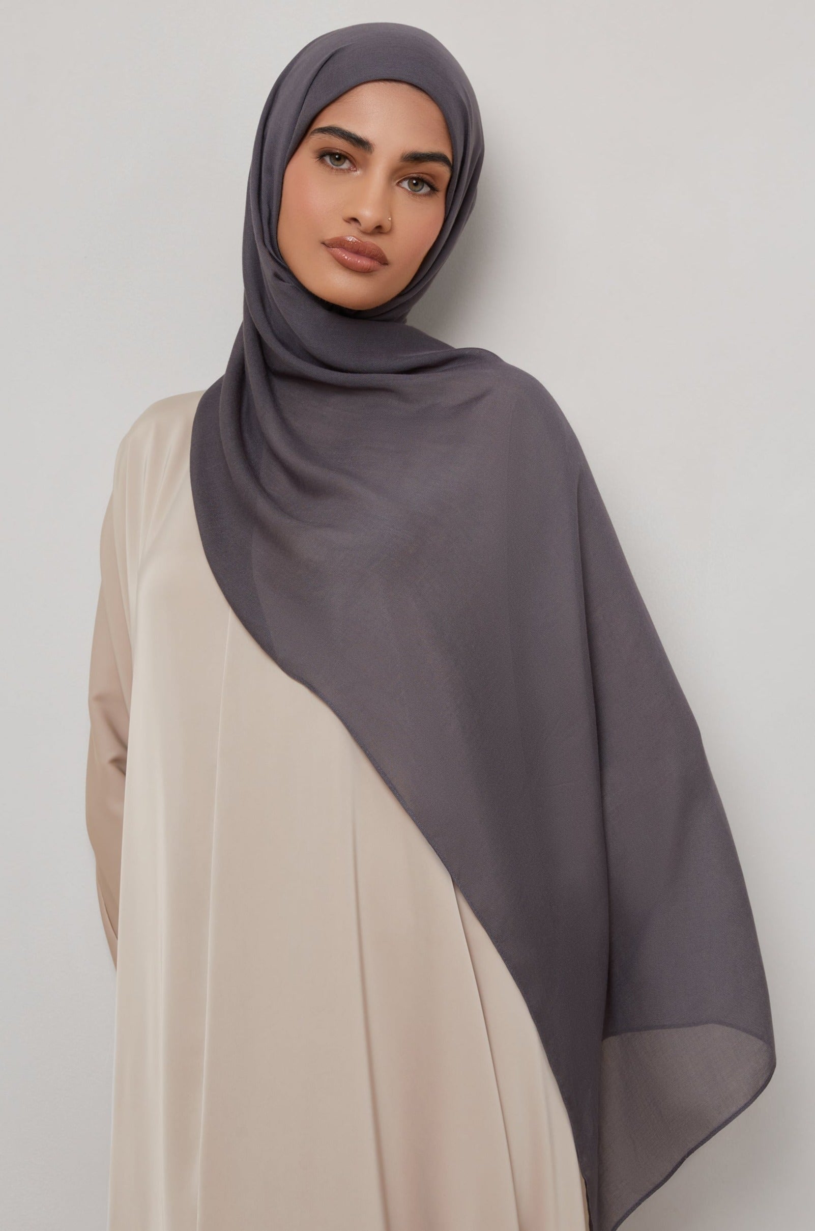 Bamboo Woven Hijab - Iron Veiled