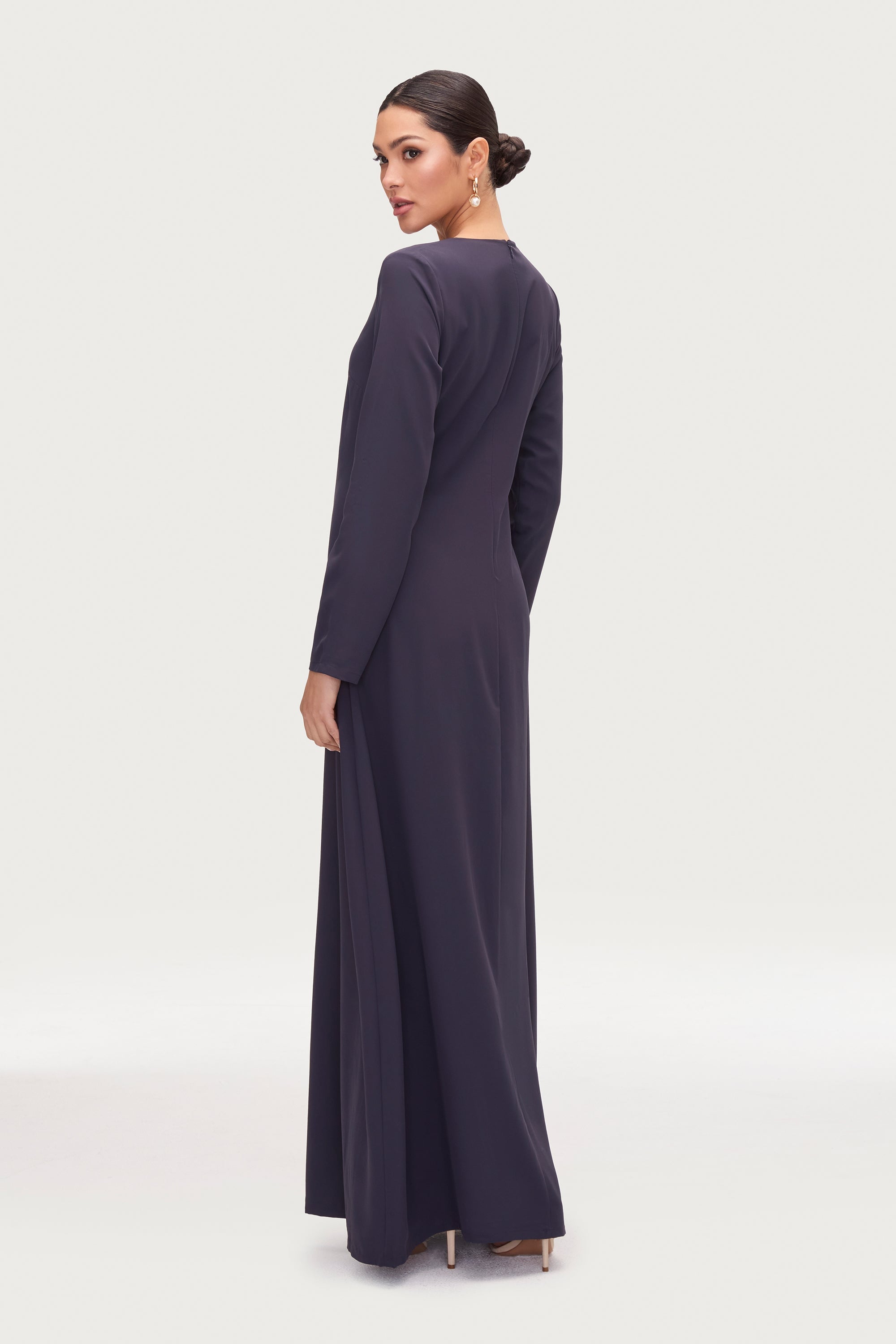 Basic Long Sleeve Maxi Dress - Night Sky Dresses Veiled