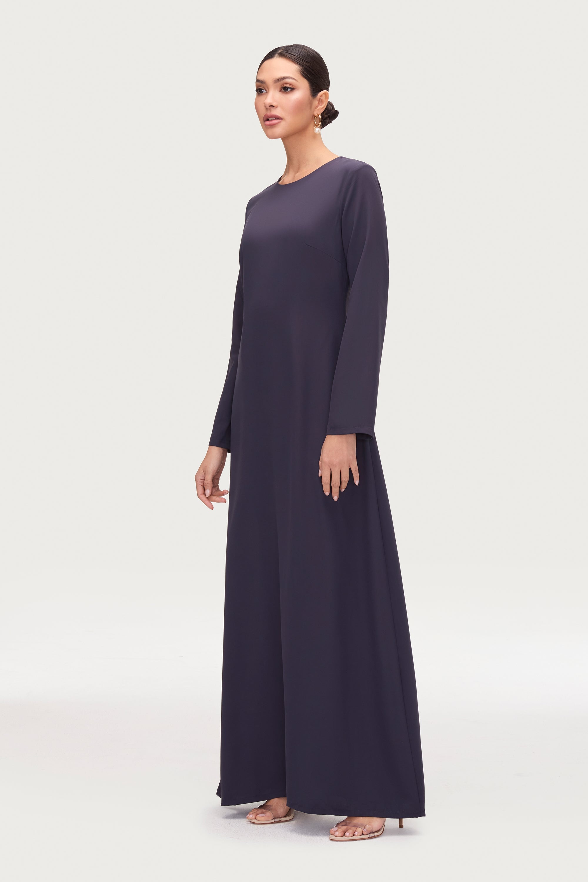 Basic Long Sleeve Maxi Dress - Night Sky Dresses Veiled