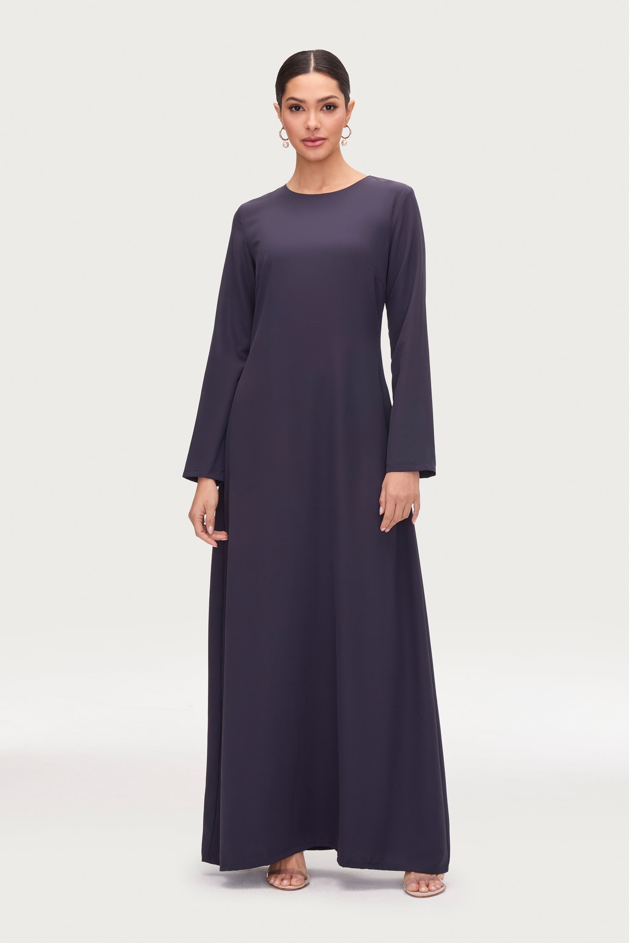 Basic Long Sleeve Maxi Dress - Night Sky Dresses Veiled