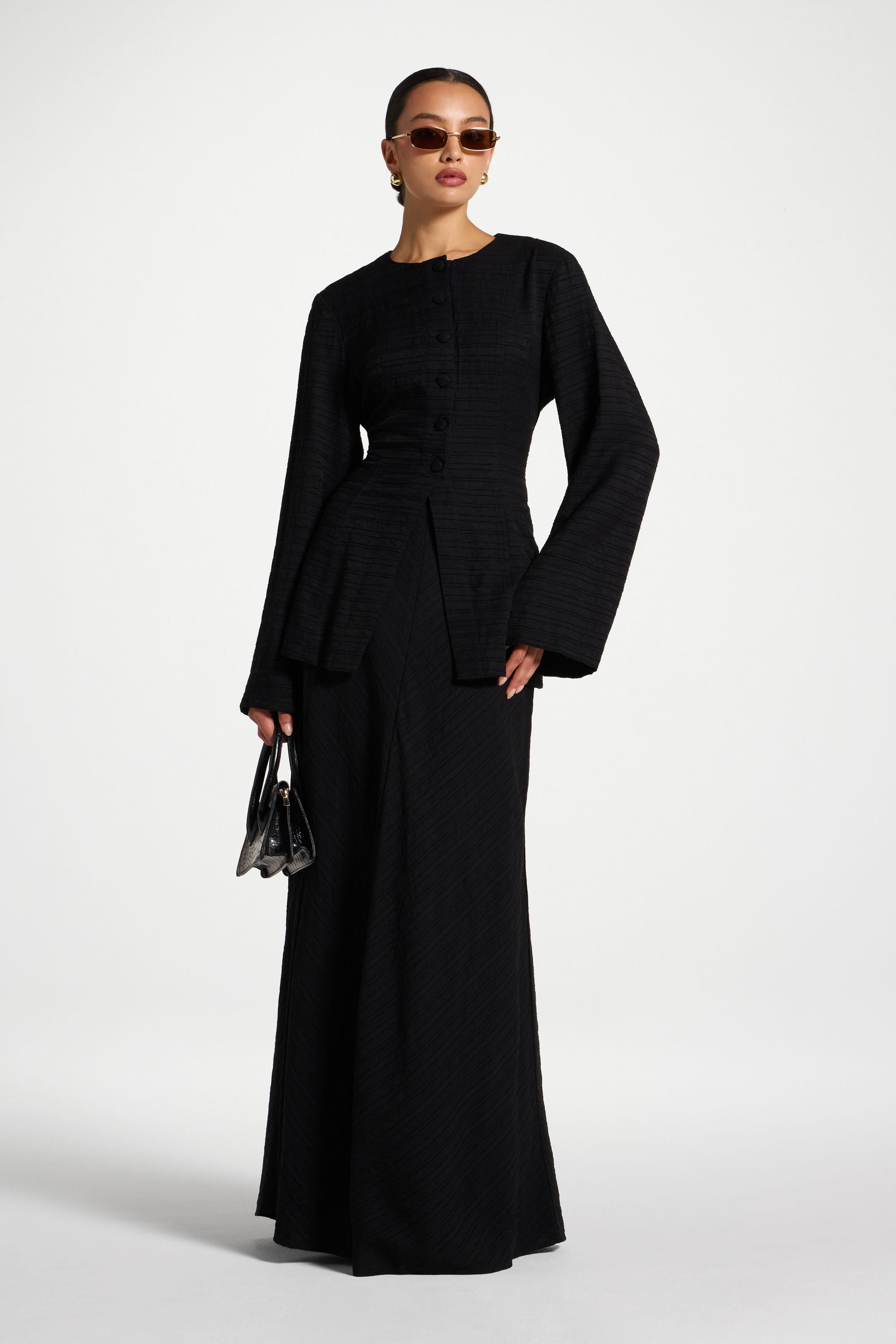 Bias Skirt - Black Abayas Veiled