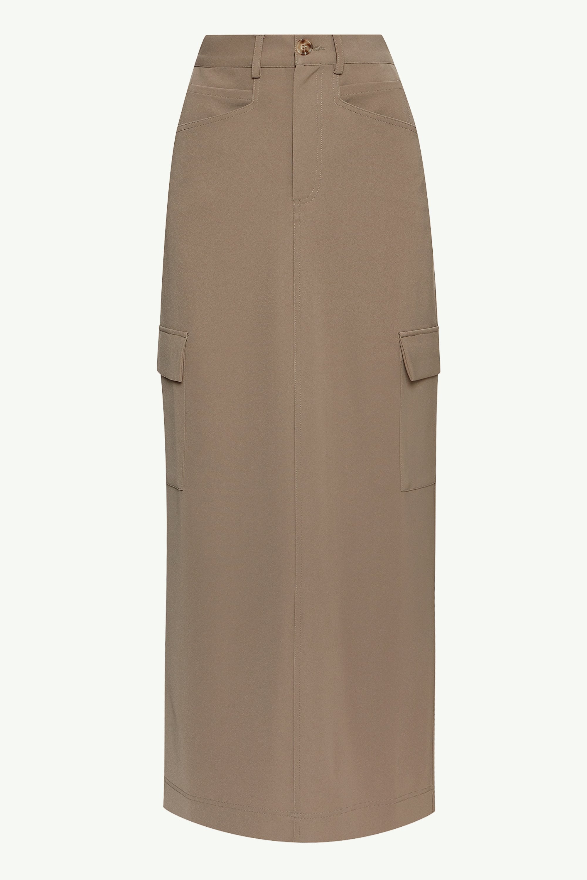 Blake Utility Maxi Skirt - Taupe Clothing Veiled