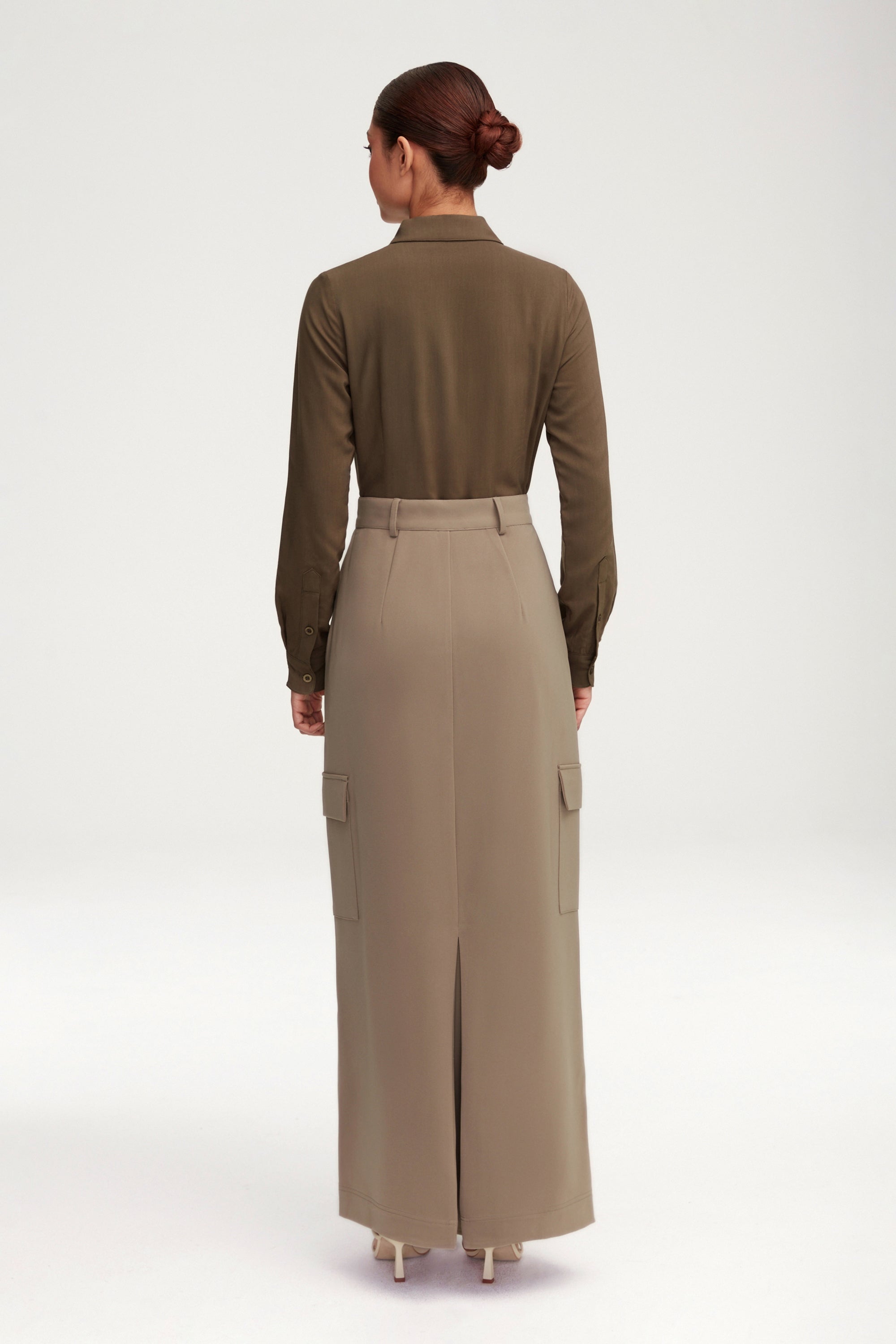 Blake Utility Maxi Skirt - Taupe Clothing Veiled