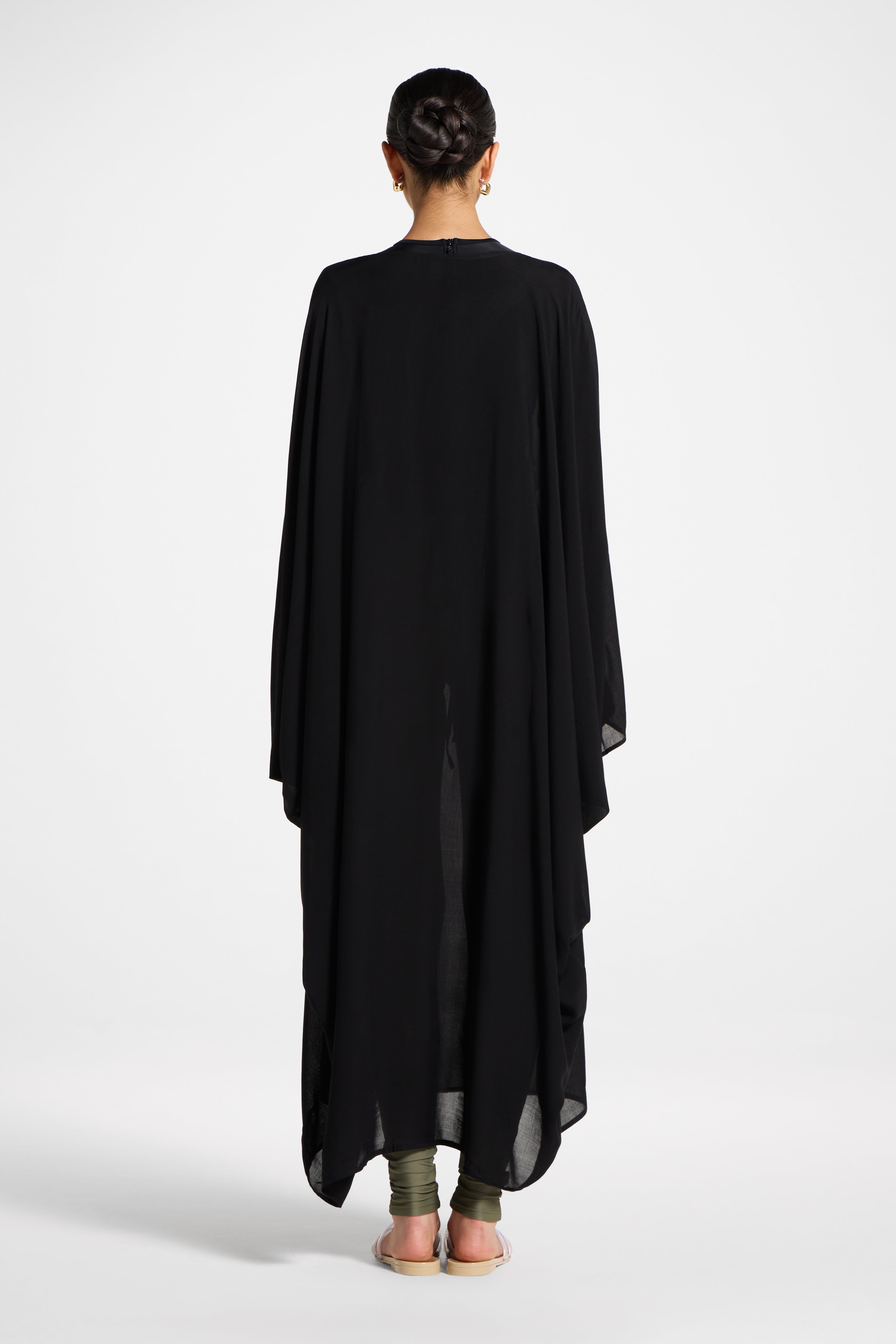 Butterfly Inner Tie Swim Cover Dress - Black Swim Veiled