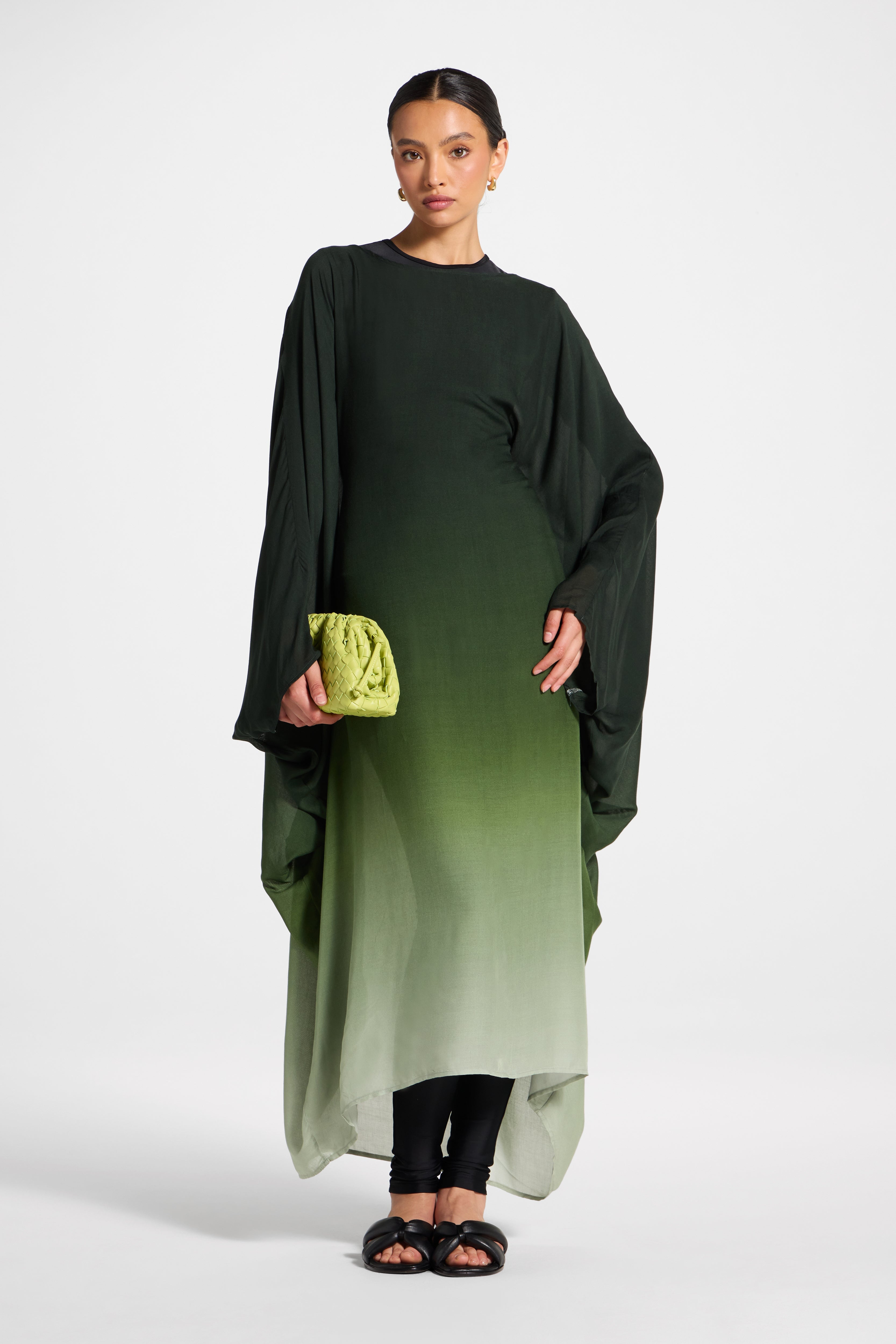 Butterfly Inner Tie Swim Cover Dress - Marine Ombre Swim Veiled