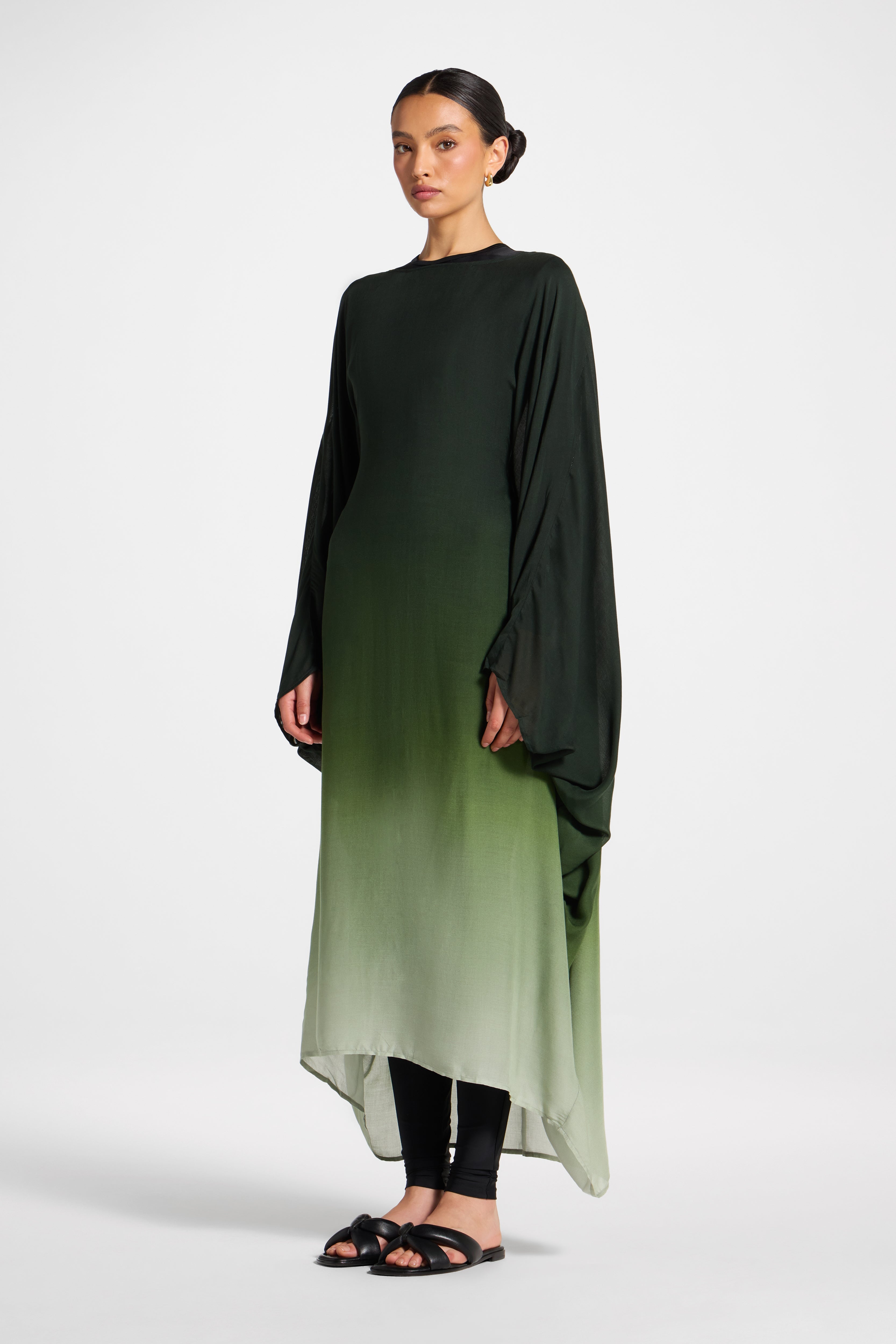 Butterfly Inner Tie Swim Cover Dress - Marine Ombre Swim Veiled