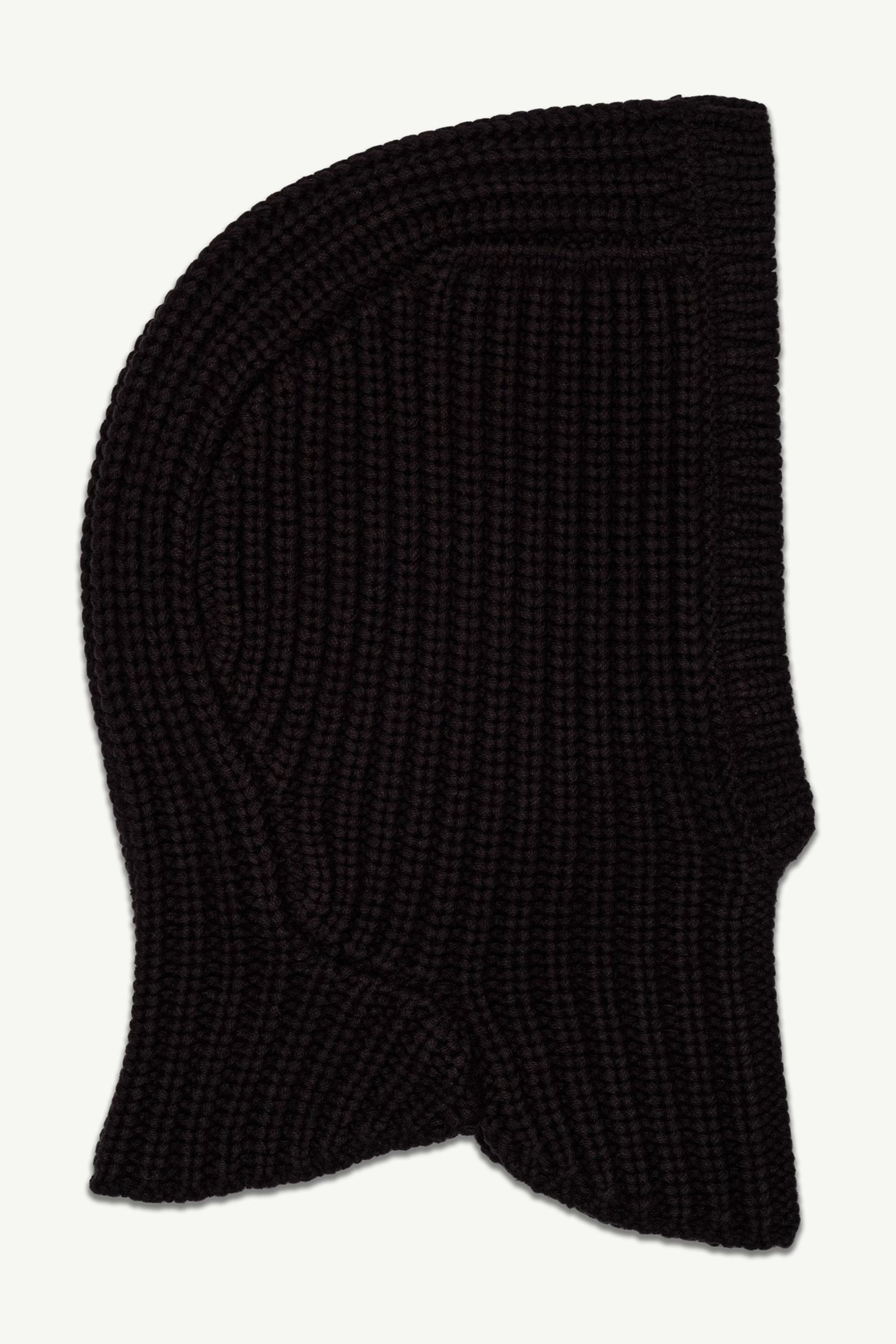 Cable Knit Balaclava - Black Accessories Veiled Collection 