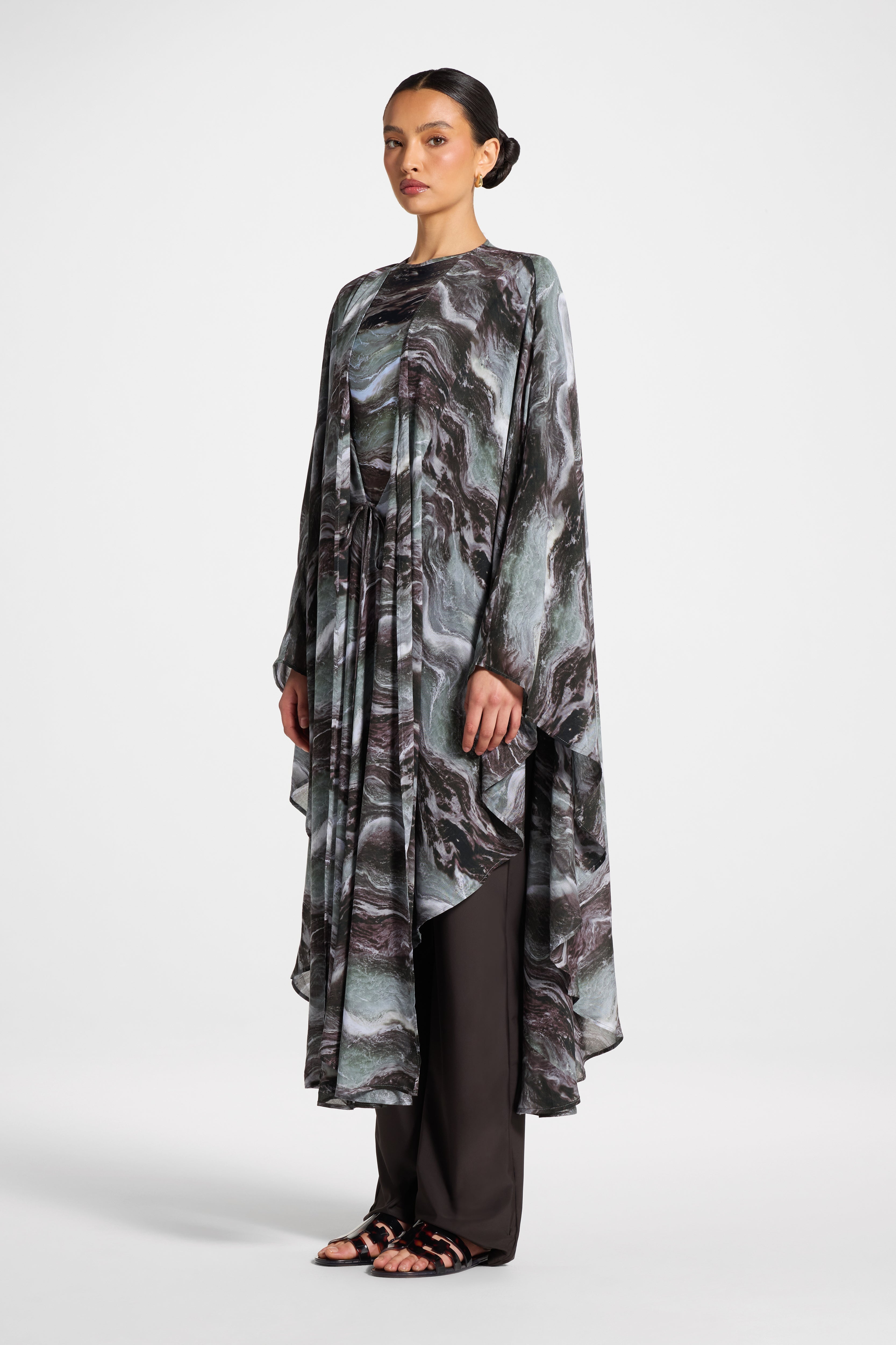 Cardigan Cover Up - Earth Marble Swim Veiled