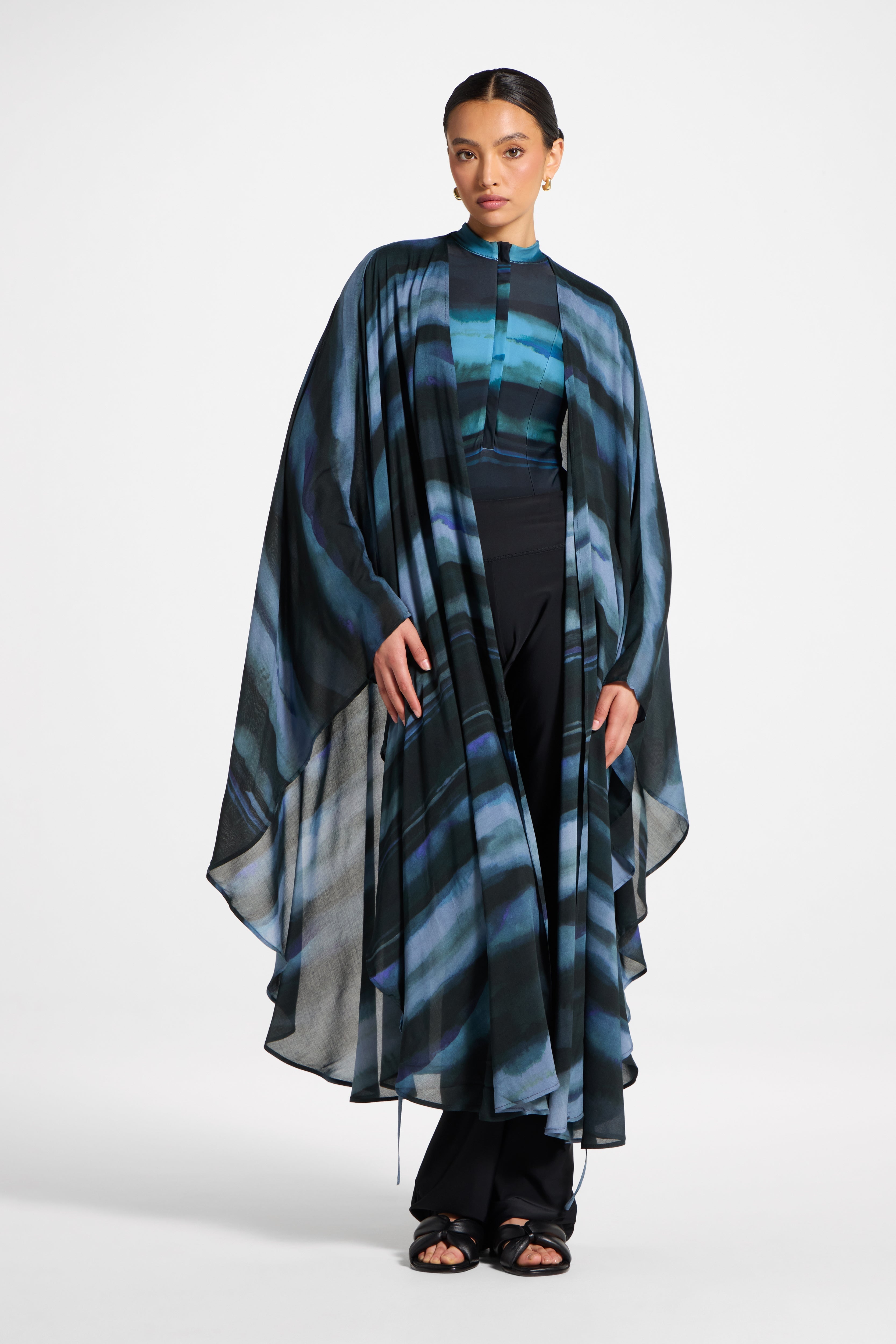 Cardigan Cover Up - Twilight Waves Swim Veiled