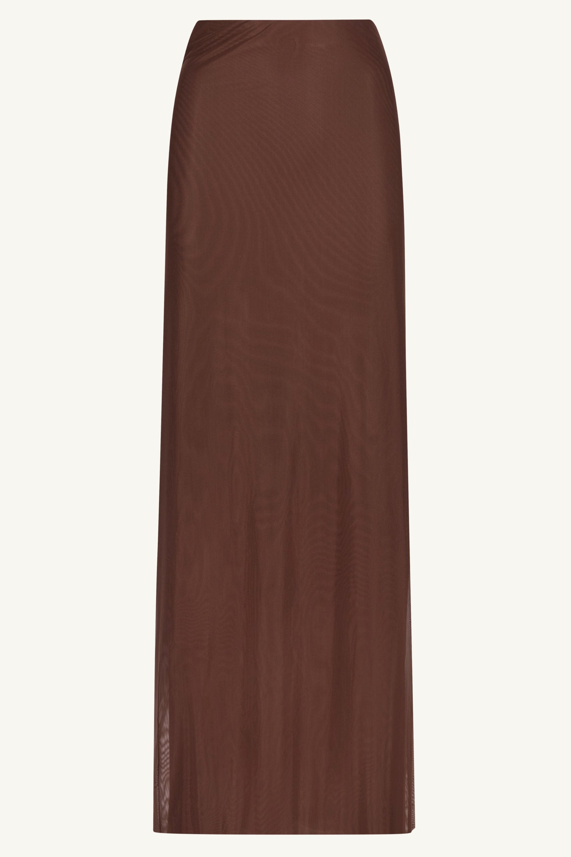 Carmela Mesh Maxi Skirt - Espresso Clothing Veiled