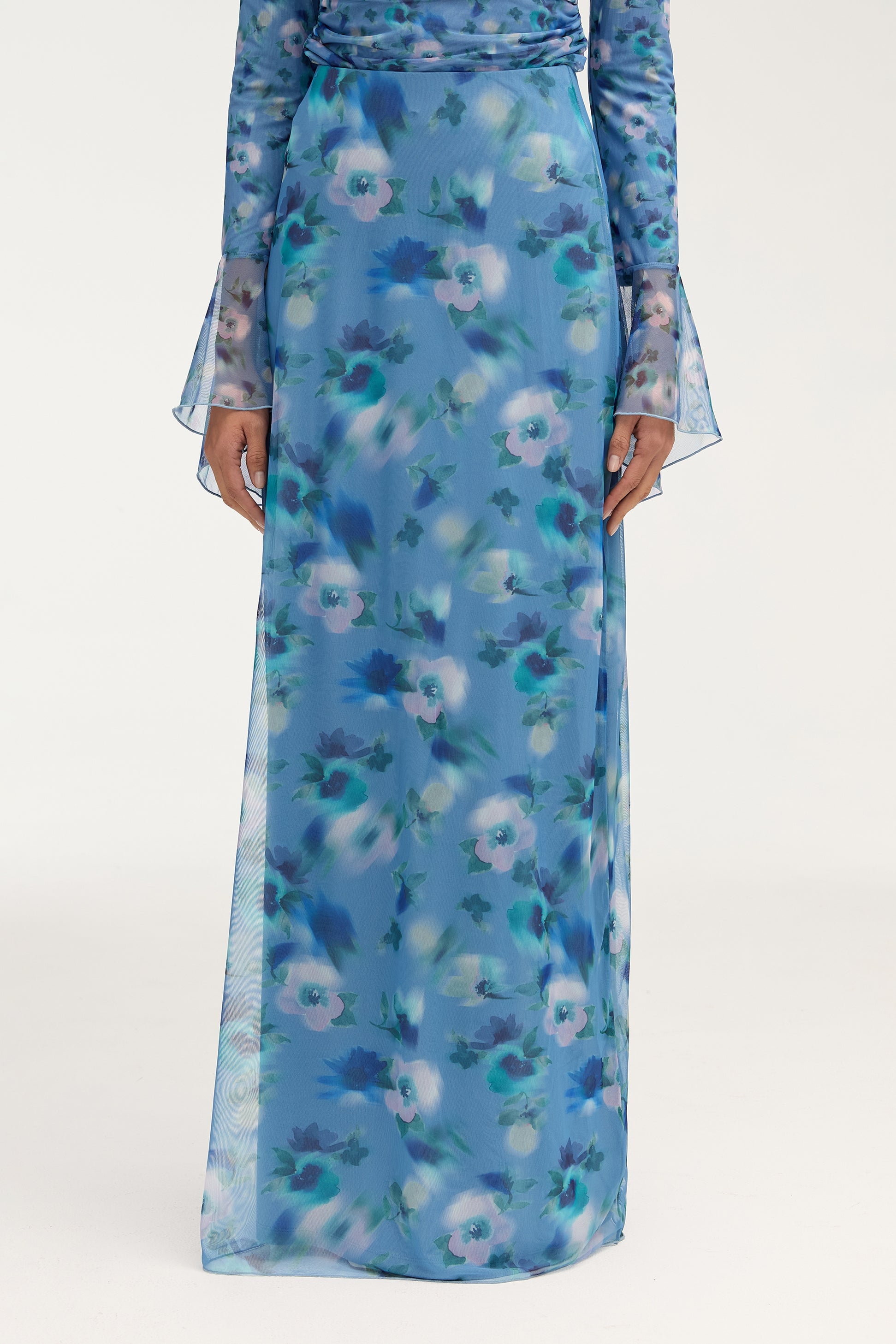 Carmela Mesh Maxi Skirt - Floral Clothing epschoolboard 