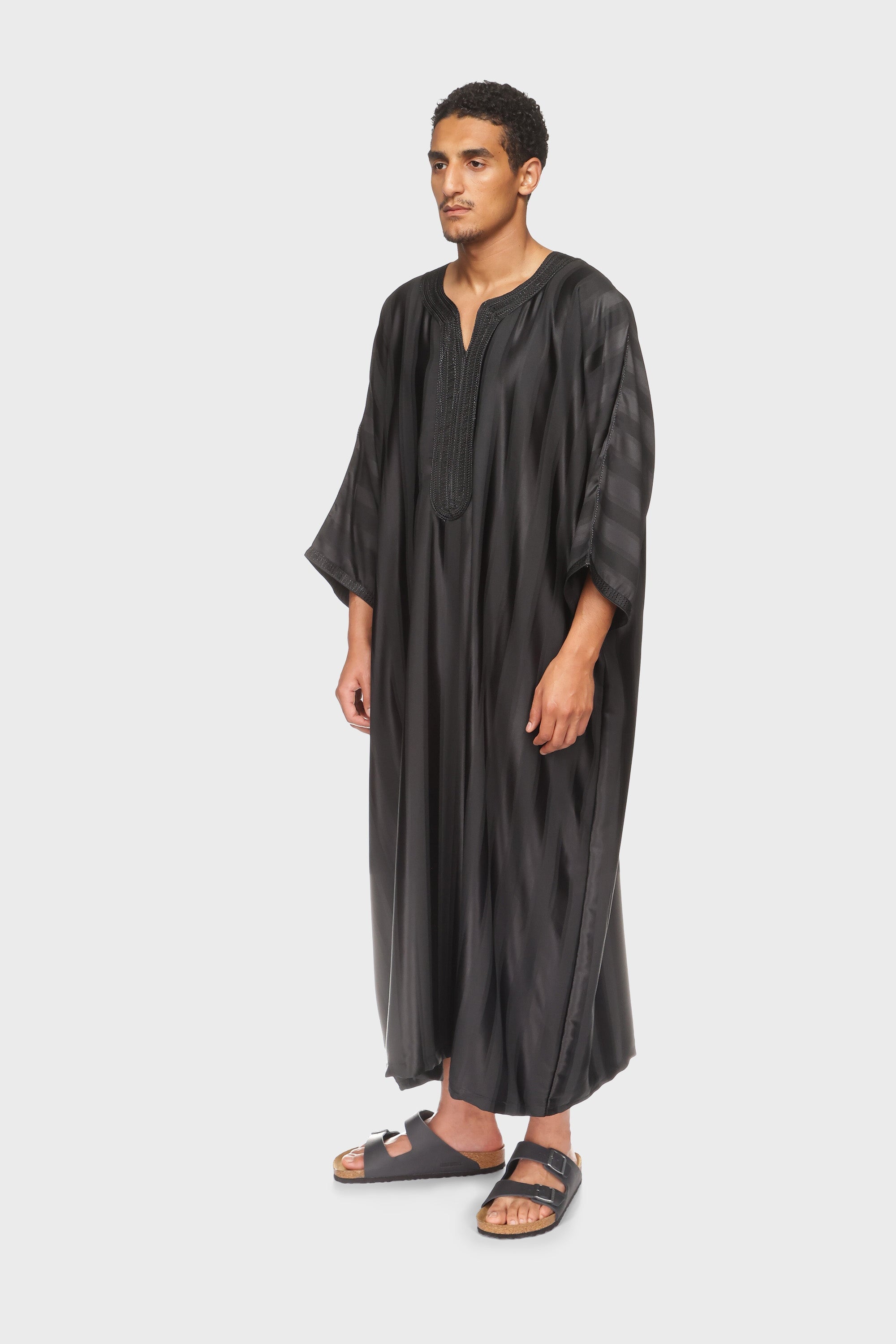 Chelsea Moroccan Thobe - Black Mens Veiled