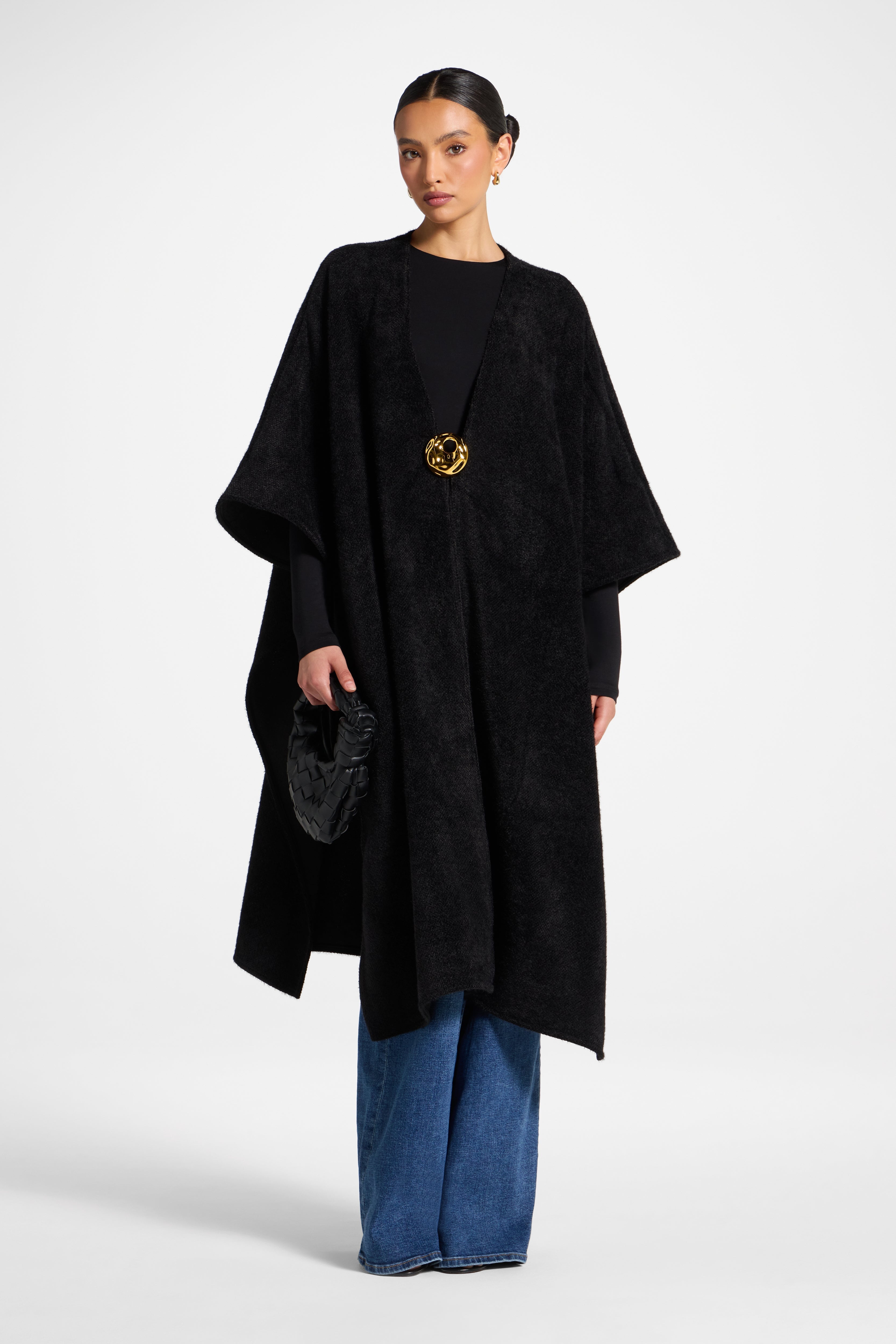 Chenille Cape - Black Abayas Veiled