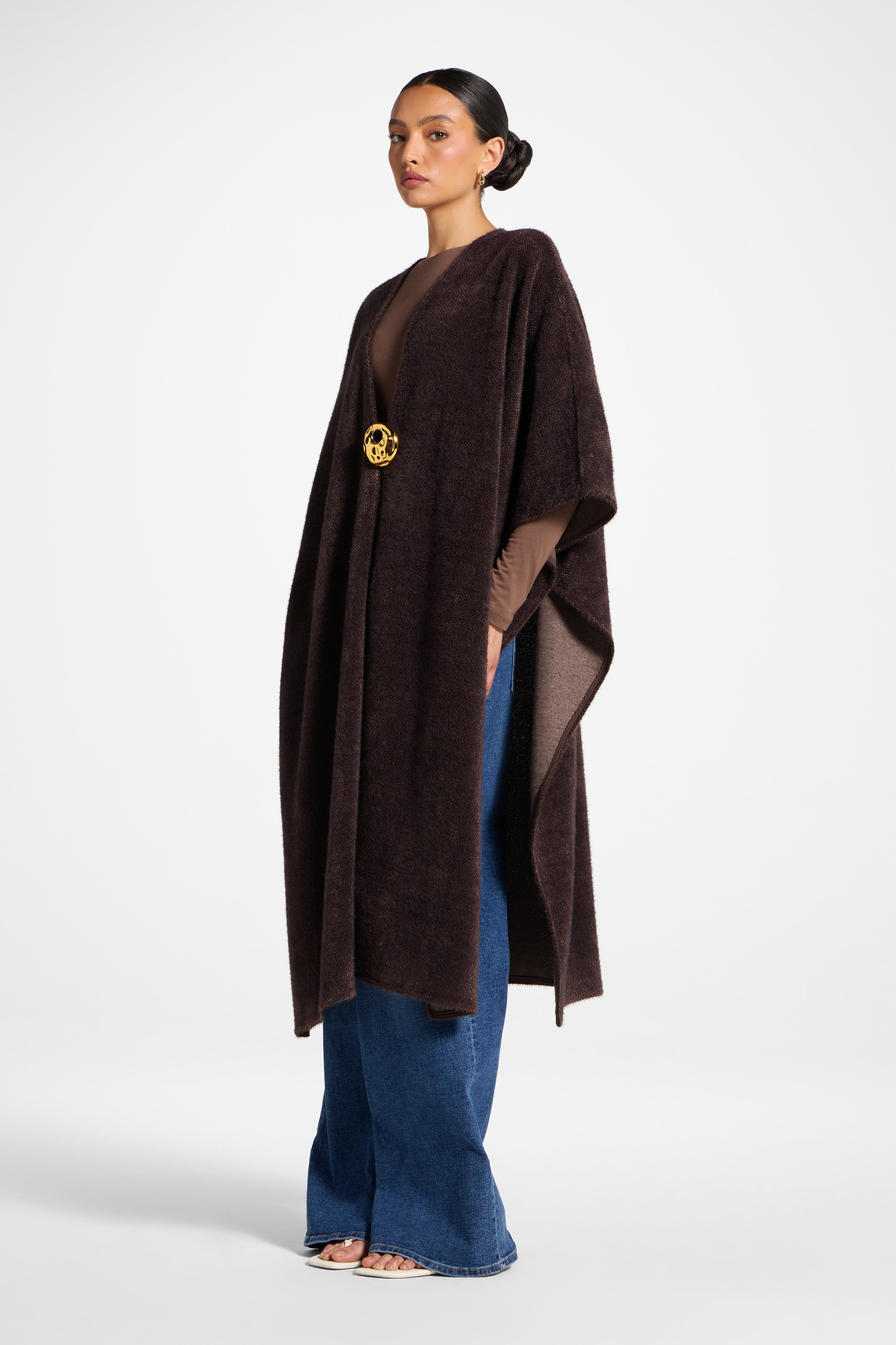 Chenille Cape - Espresso Abayas Veiled
