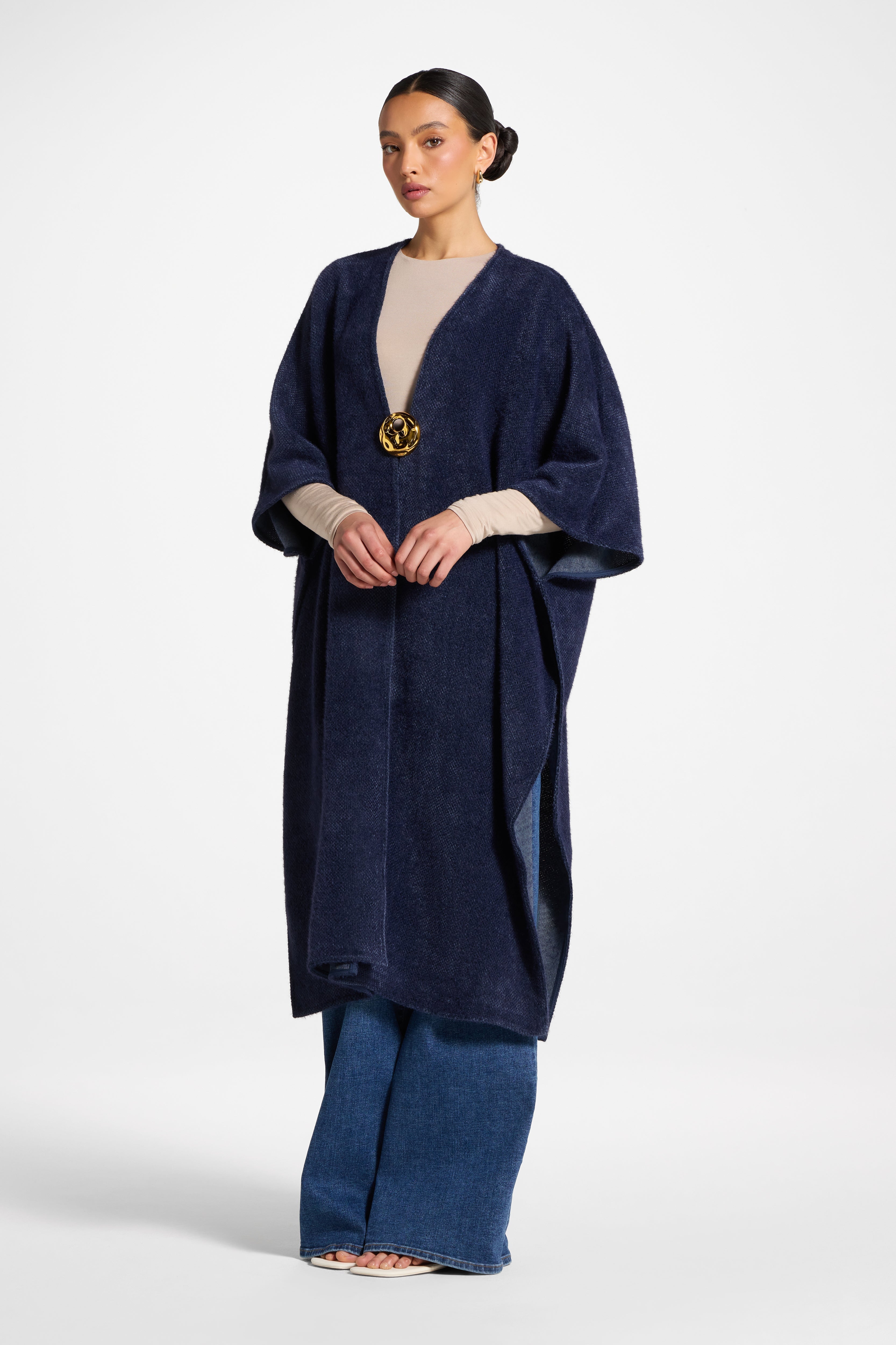 Chenille Cape - Midnight Abayas Veiled