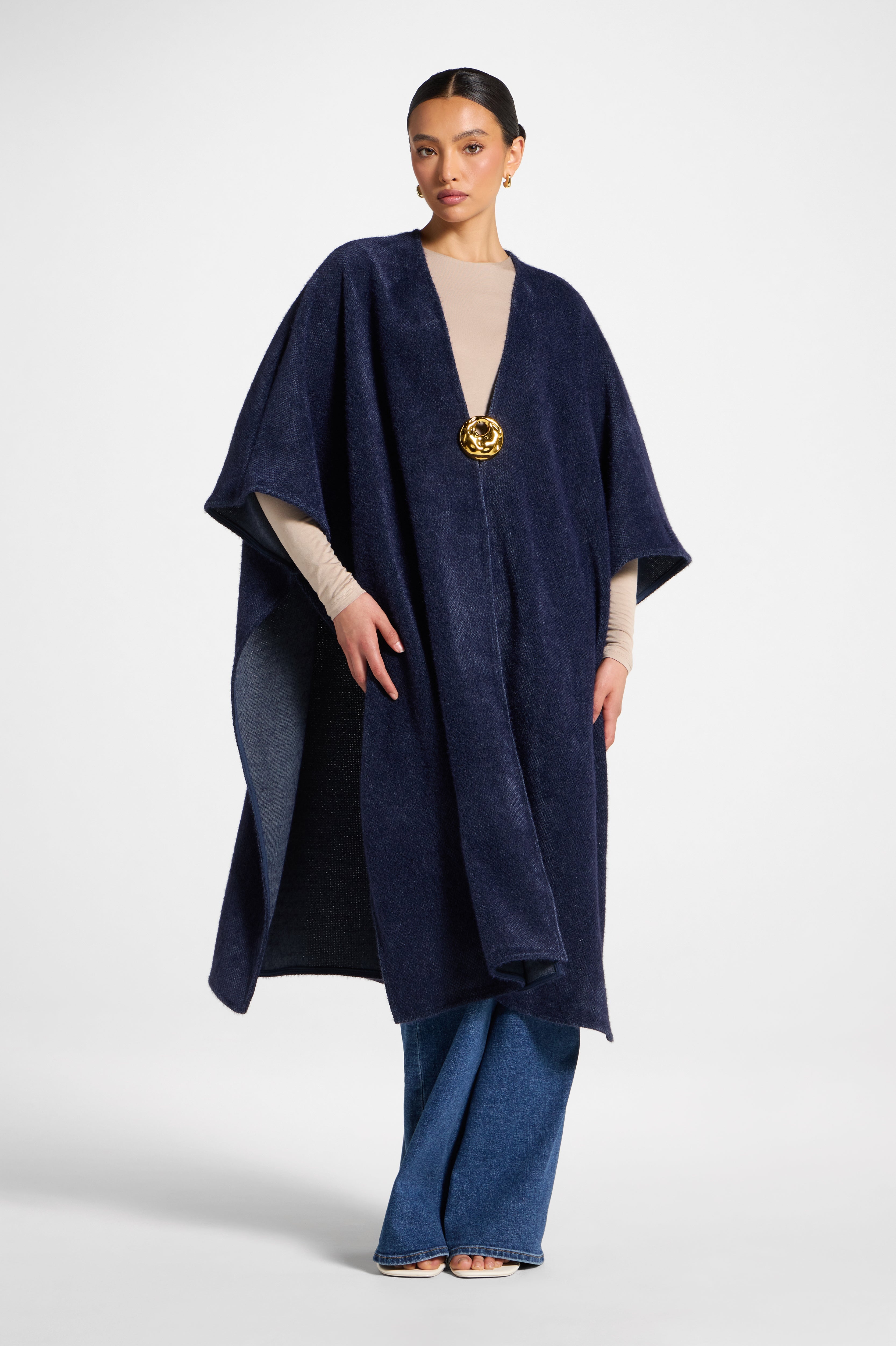Chenille Cape - Midnight Abayas Veiled