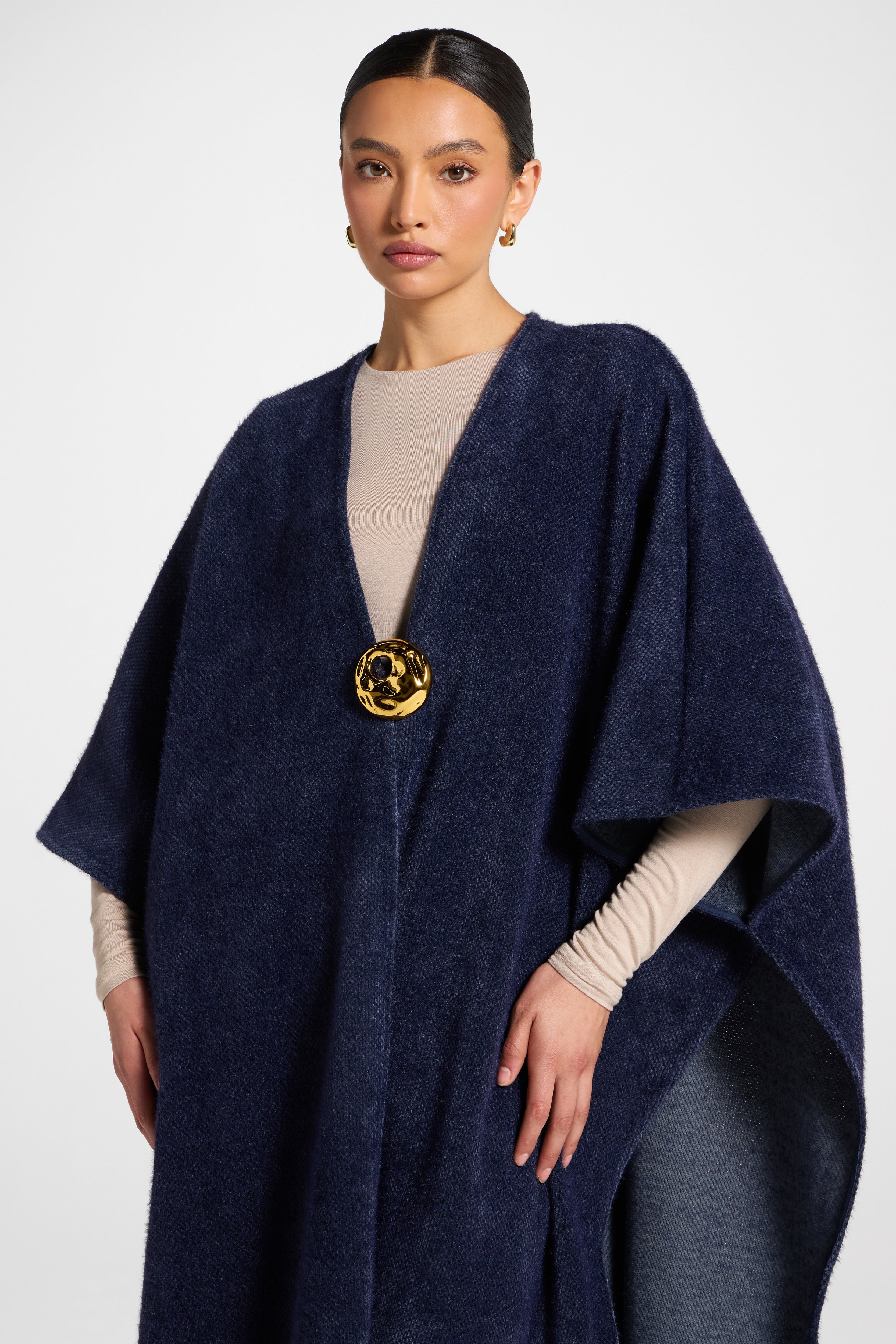 Chenille Cape - Midnight Abayas Veiled