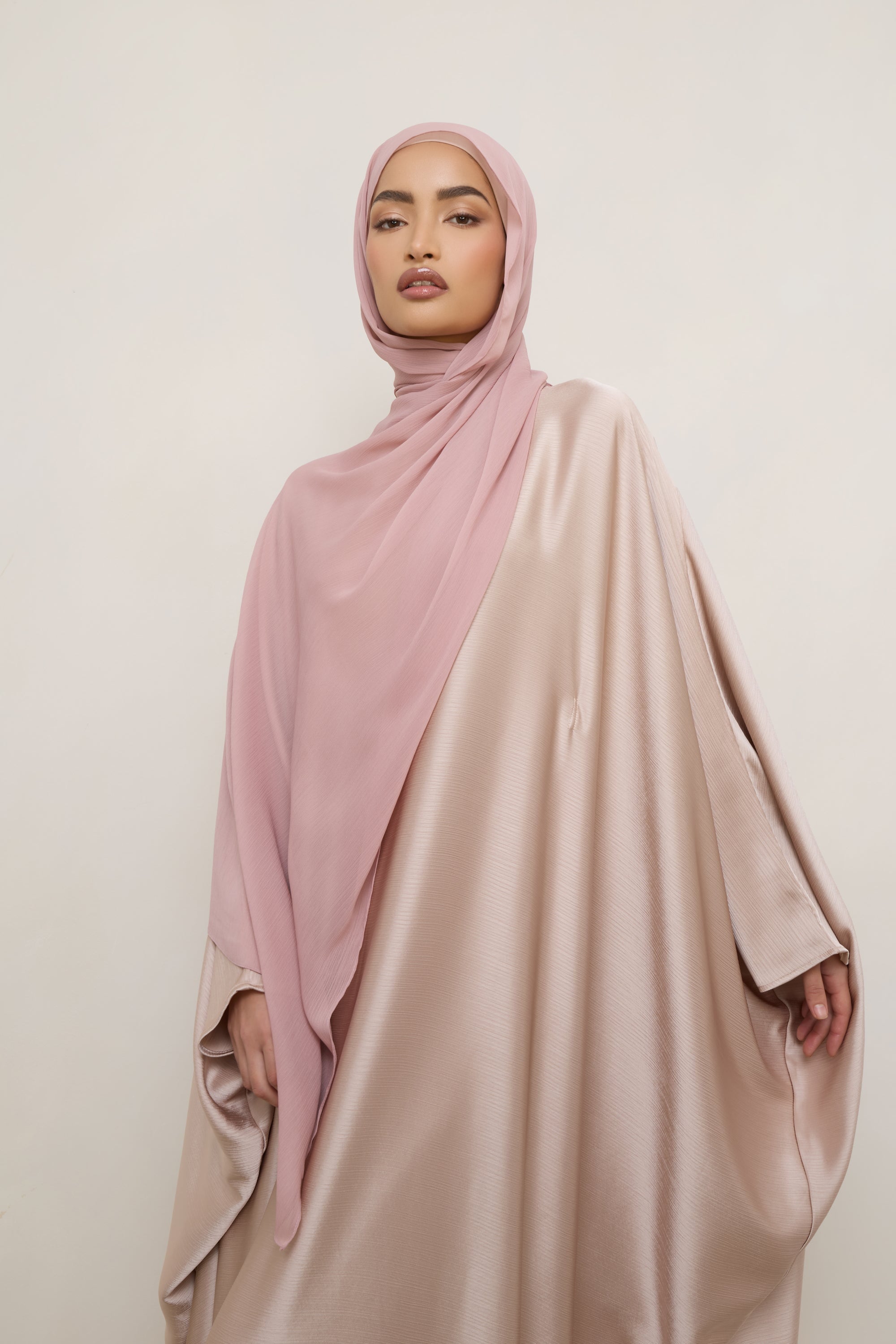 Chiffon Crinkle Hijab - Milky Pink Hijabs Veiled