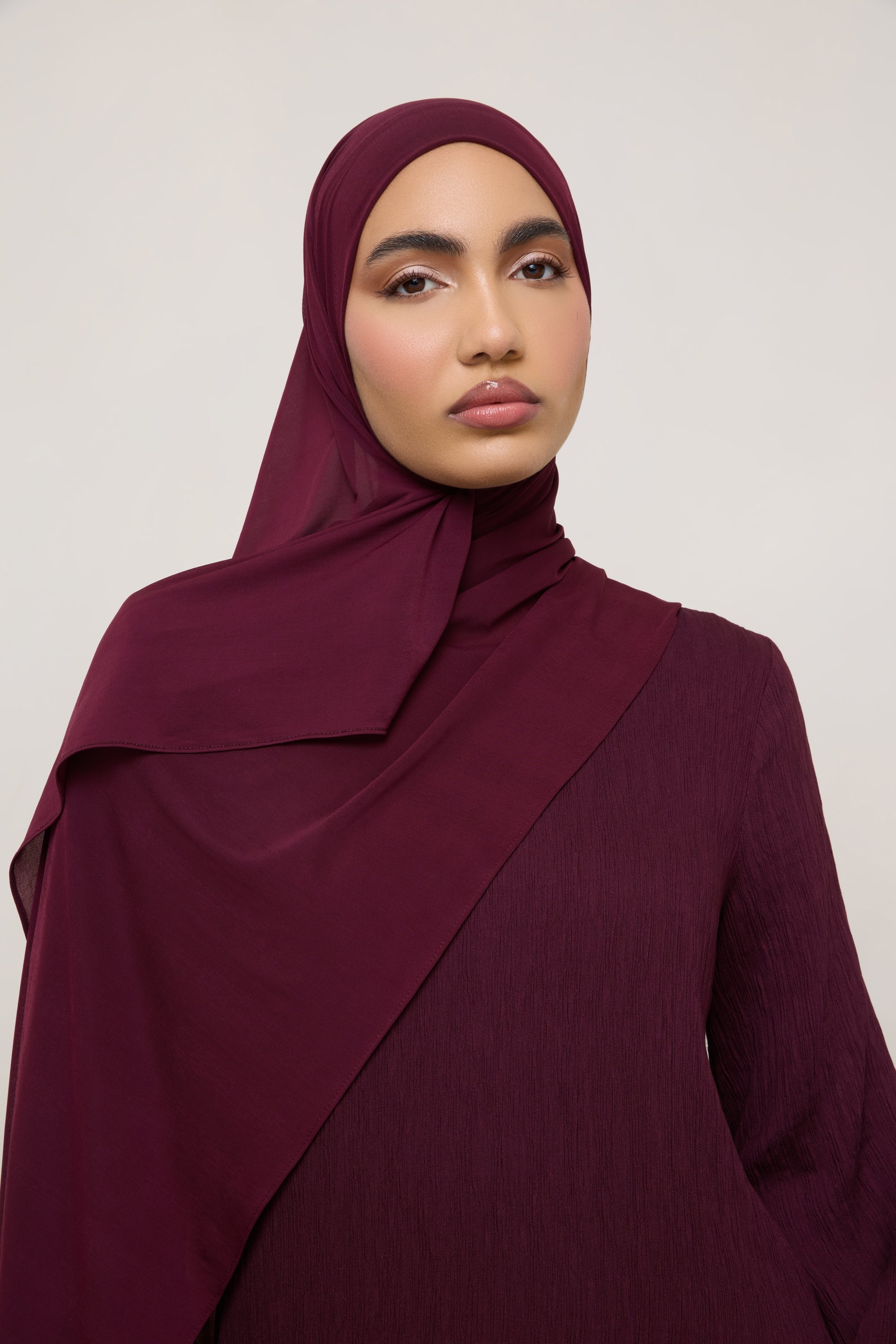 Chiffon Jersey Hijab - Fig Hijabs Veiled
