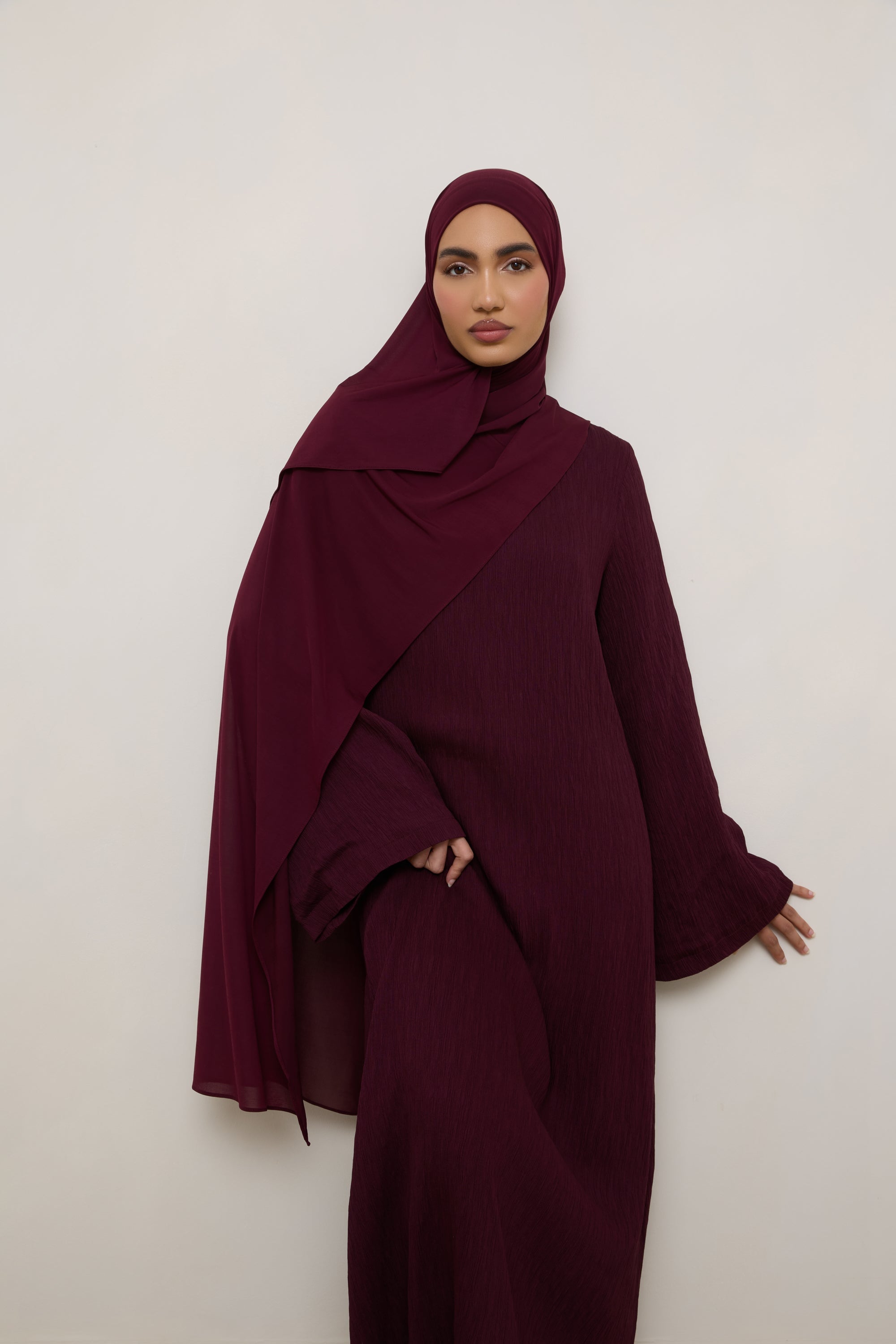 Chiffon Jersey Hijab - Fig Hijabs Veiled
