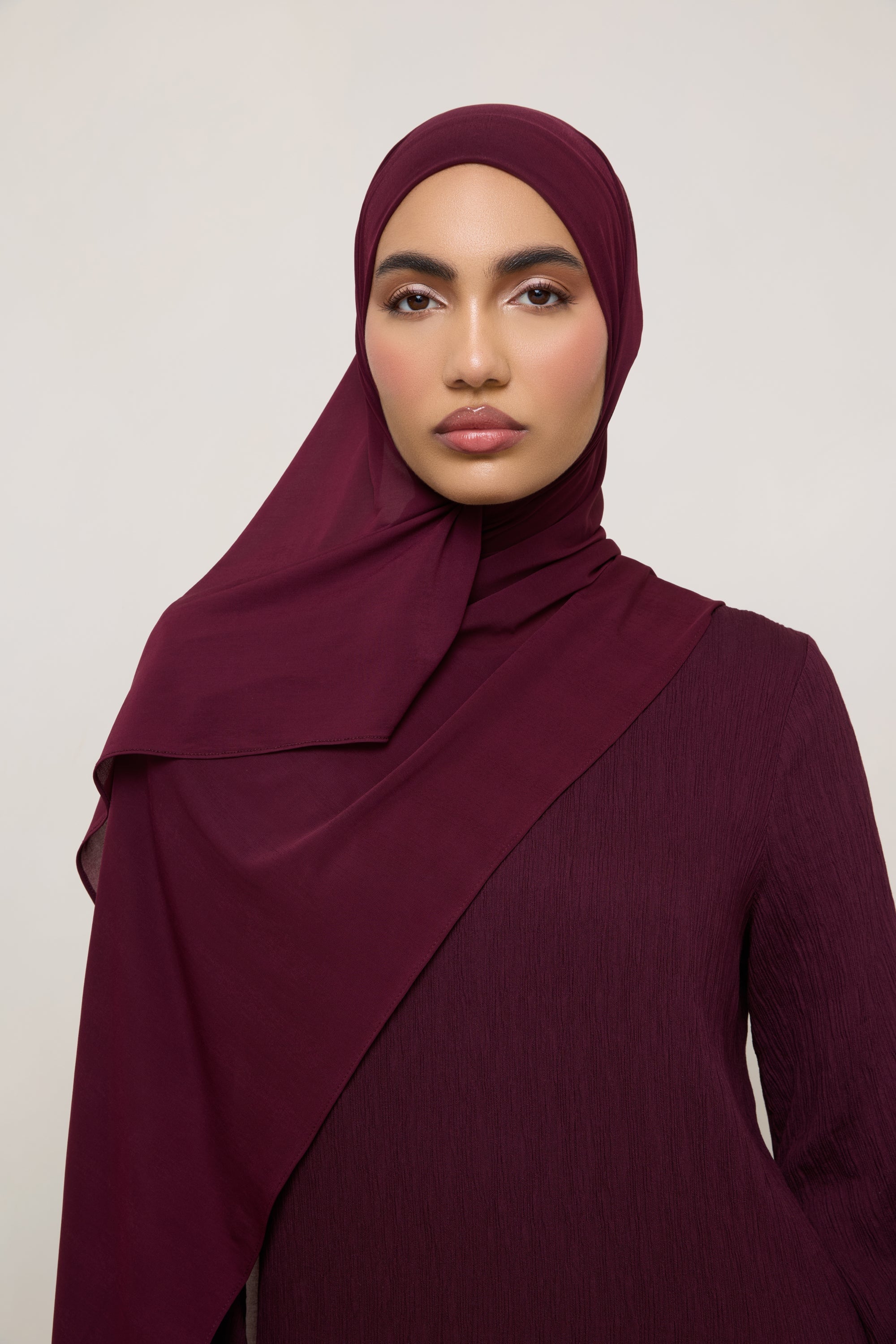 Chiffon Jersey Hijab - Fig Hijabs Veiled