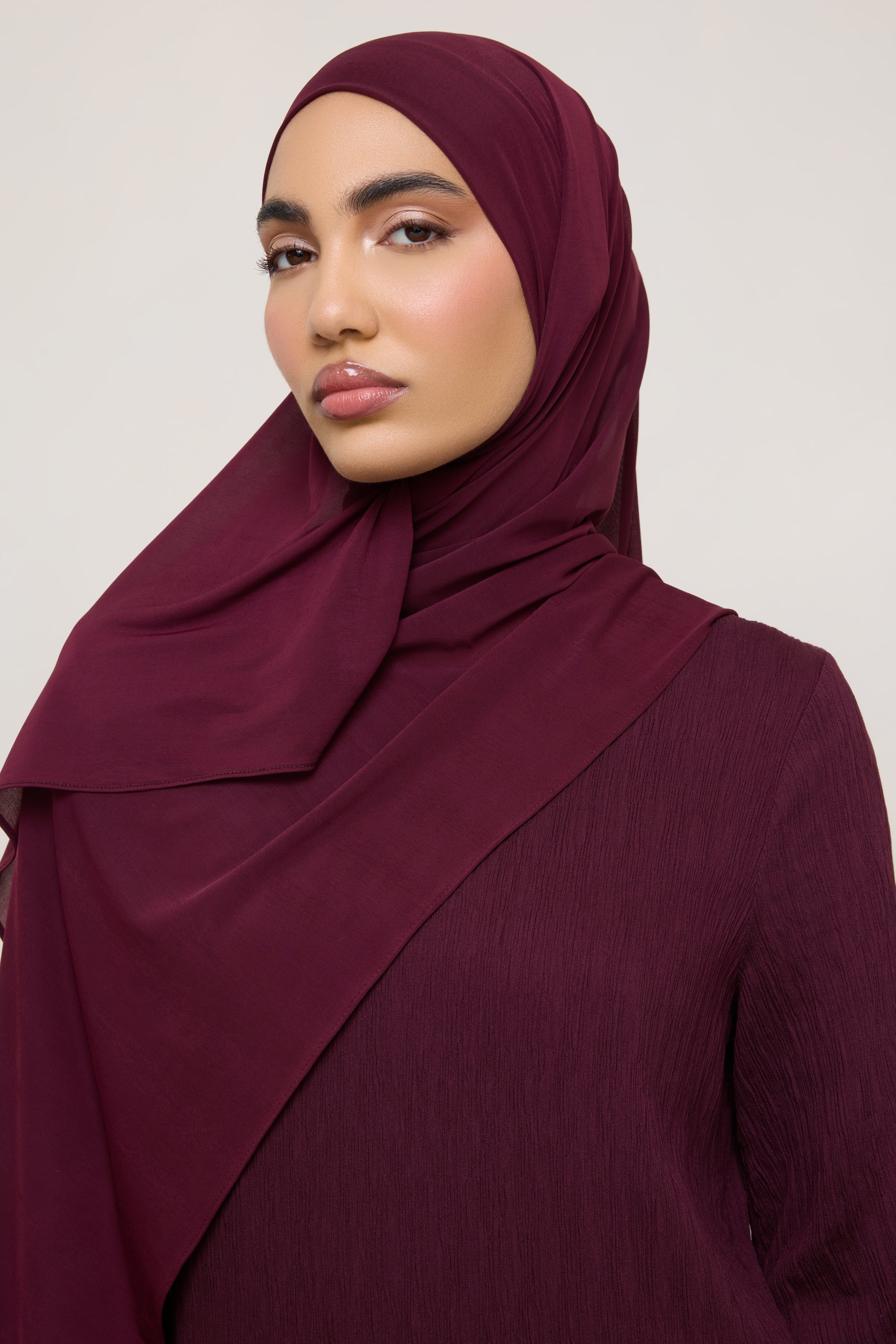 Chiffon Jersey Hijab - Fig Hijabs Veiled