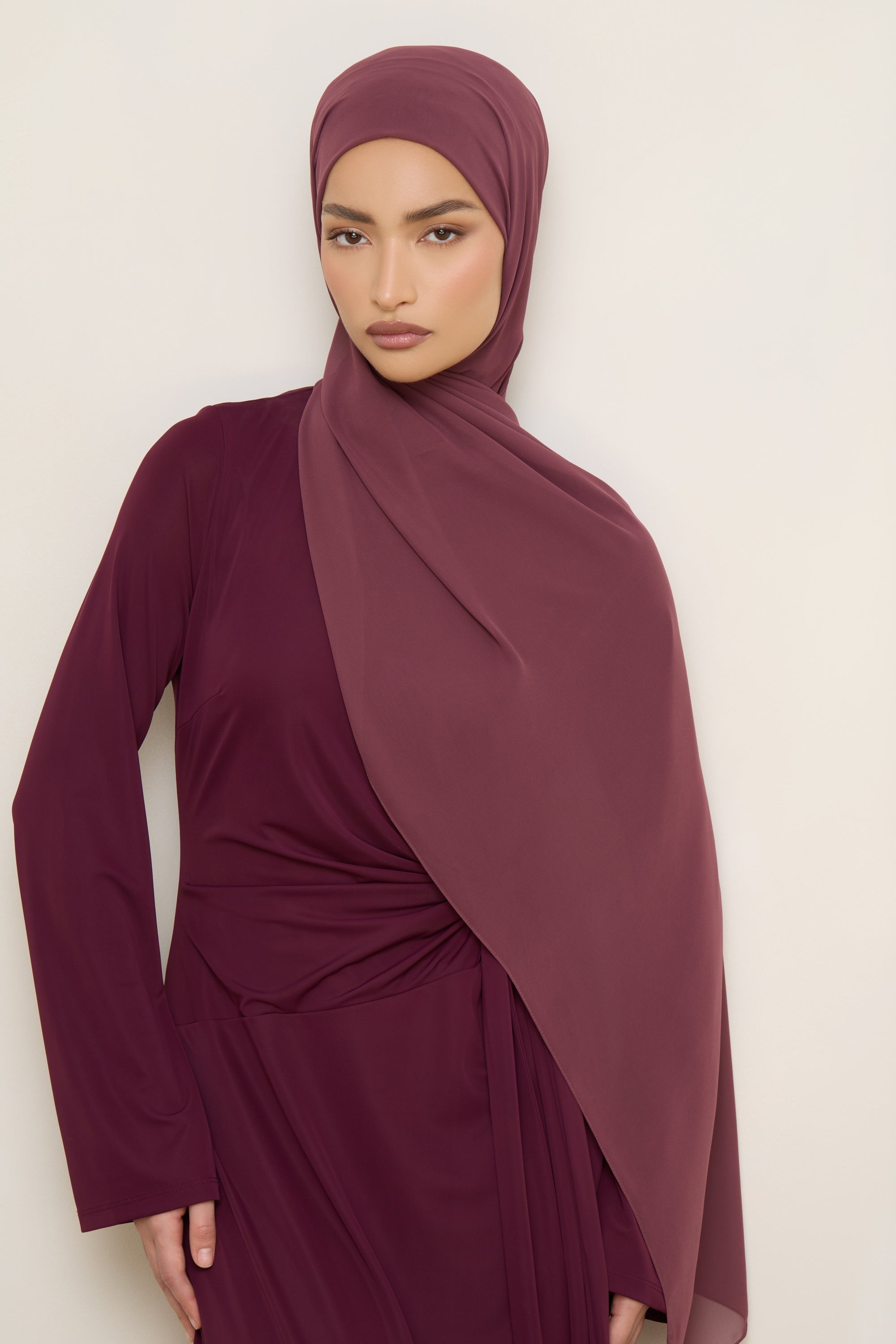Chiffon LITE Hijab - Plum Hijabs Veiled