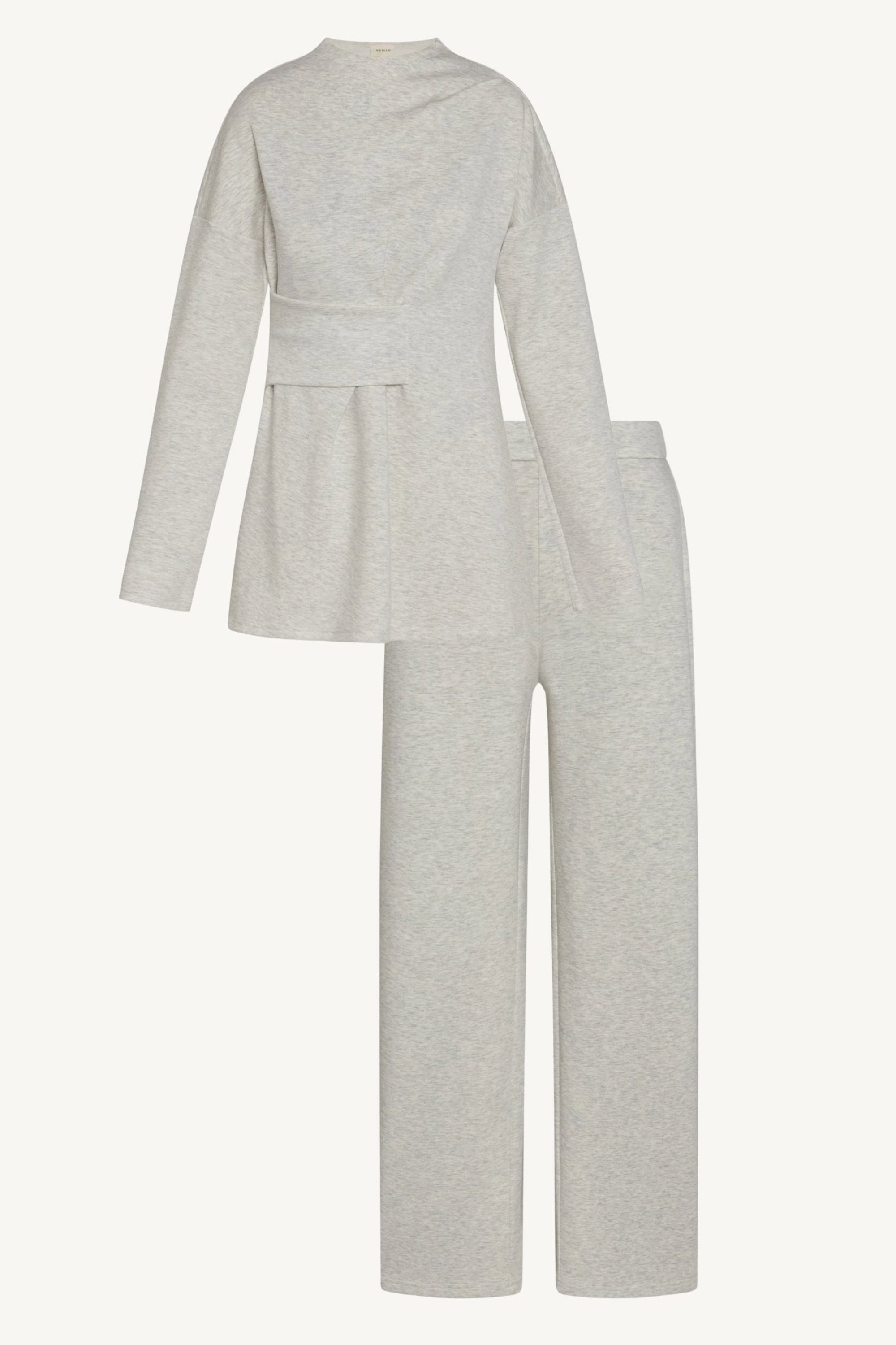 Cinch Top & Pants Set - Heather Grey Abayas Veiled