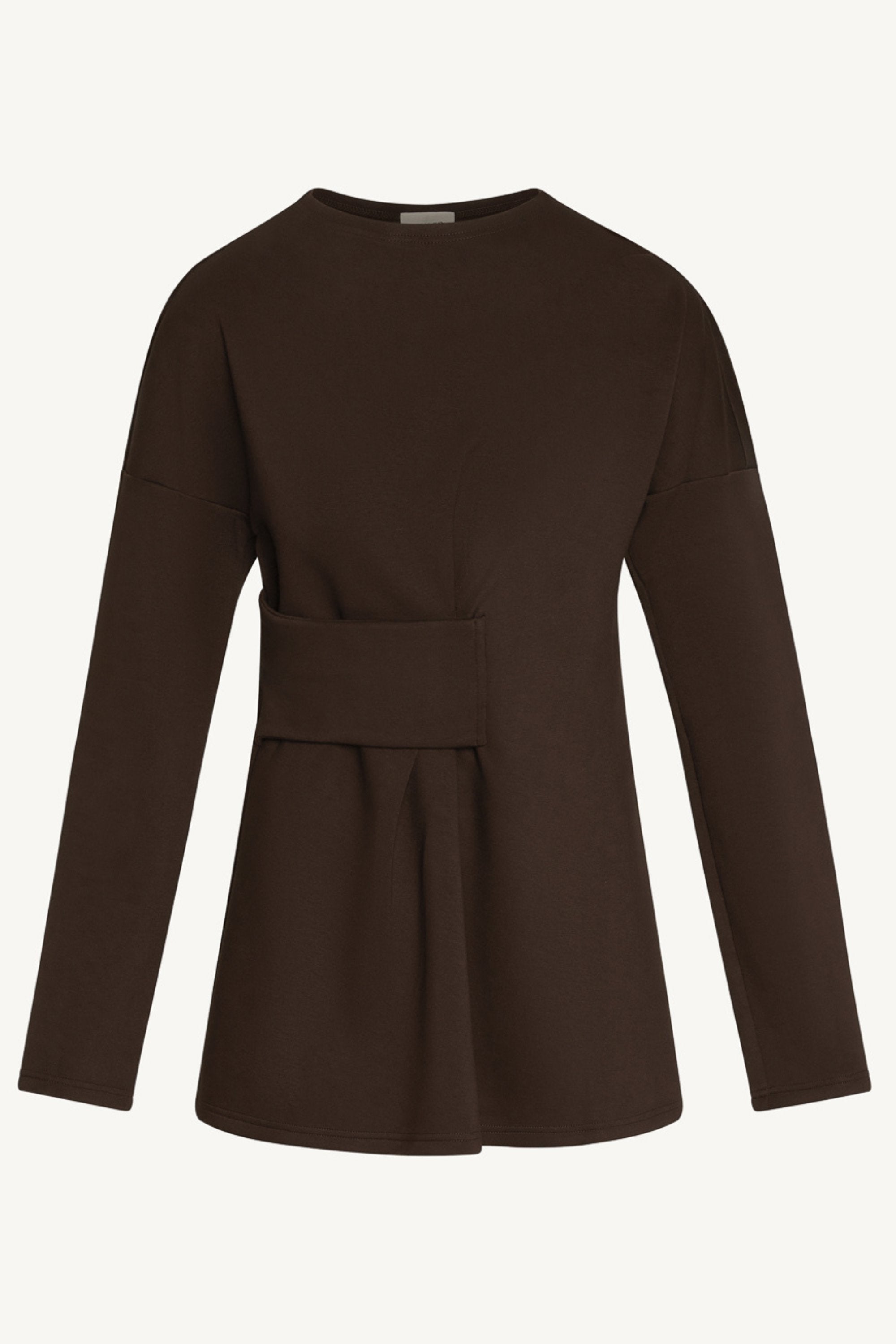 Cinch Top & Pants Set - Warm Brown Abayas Veiled