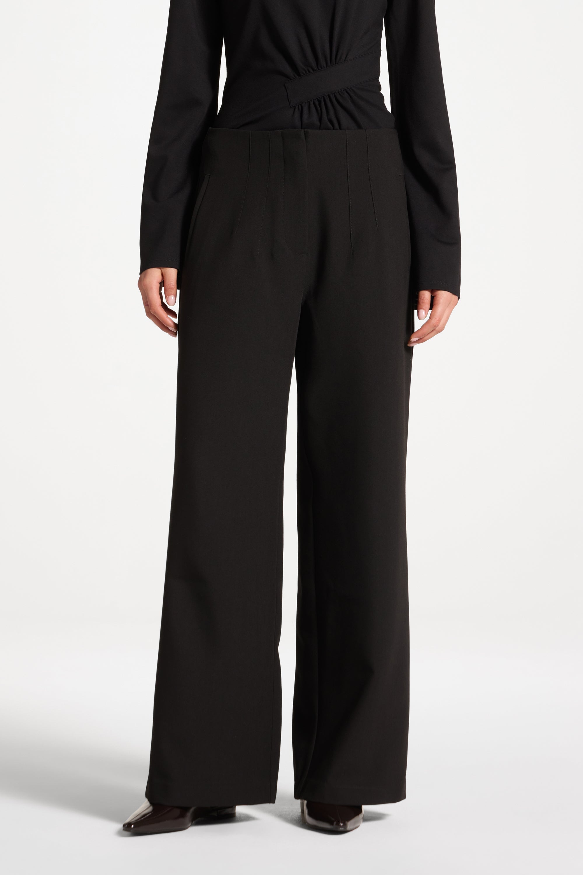 Classic Wide Leg Pants - Black Abayas Veiled