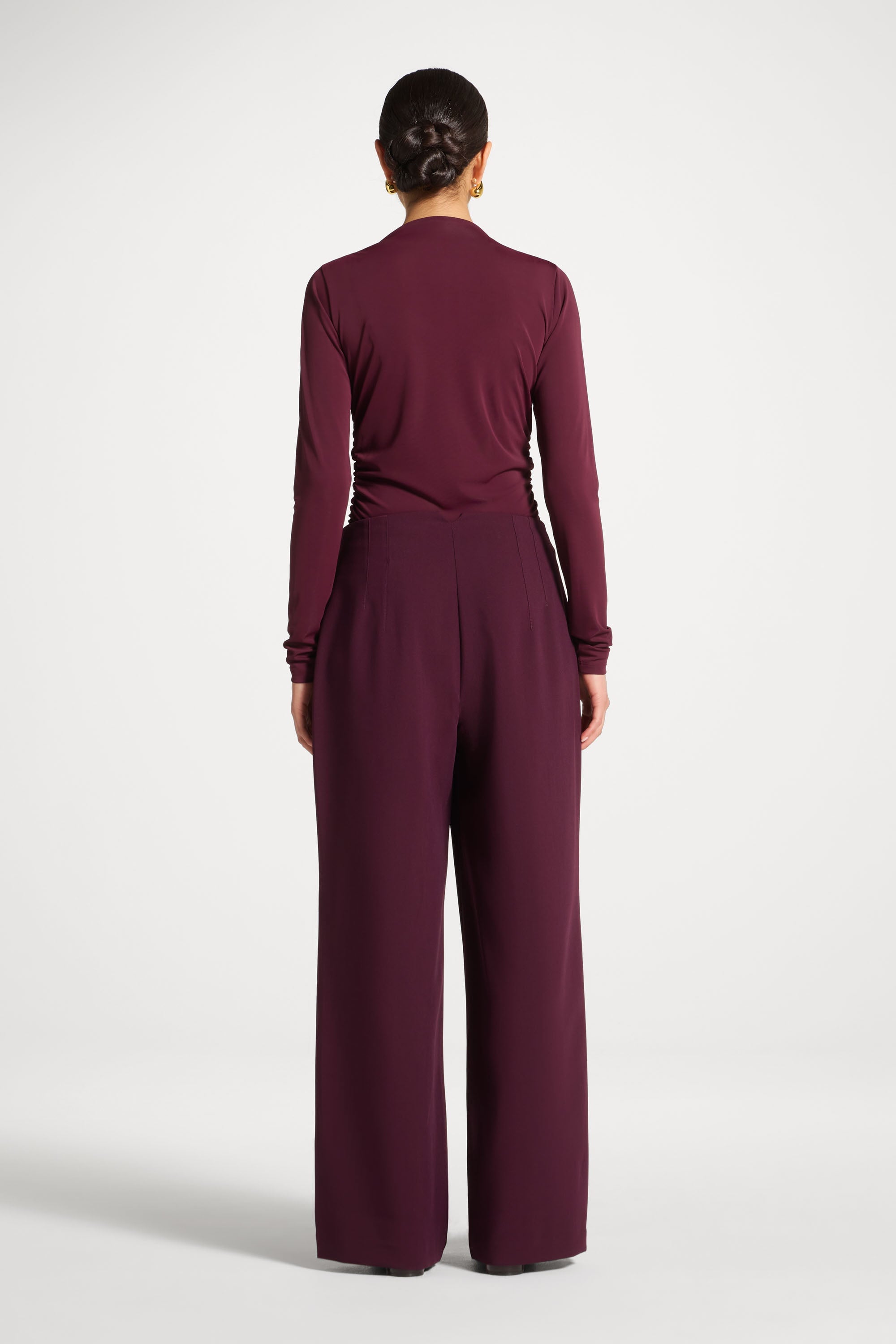 Classic Wide Leg Pants - Black Currant Abayas Veiled